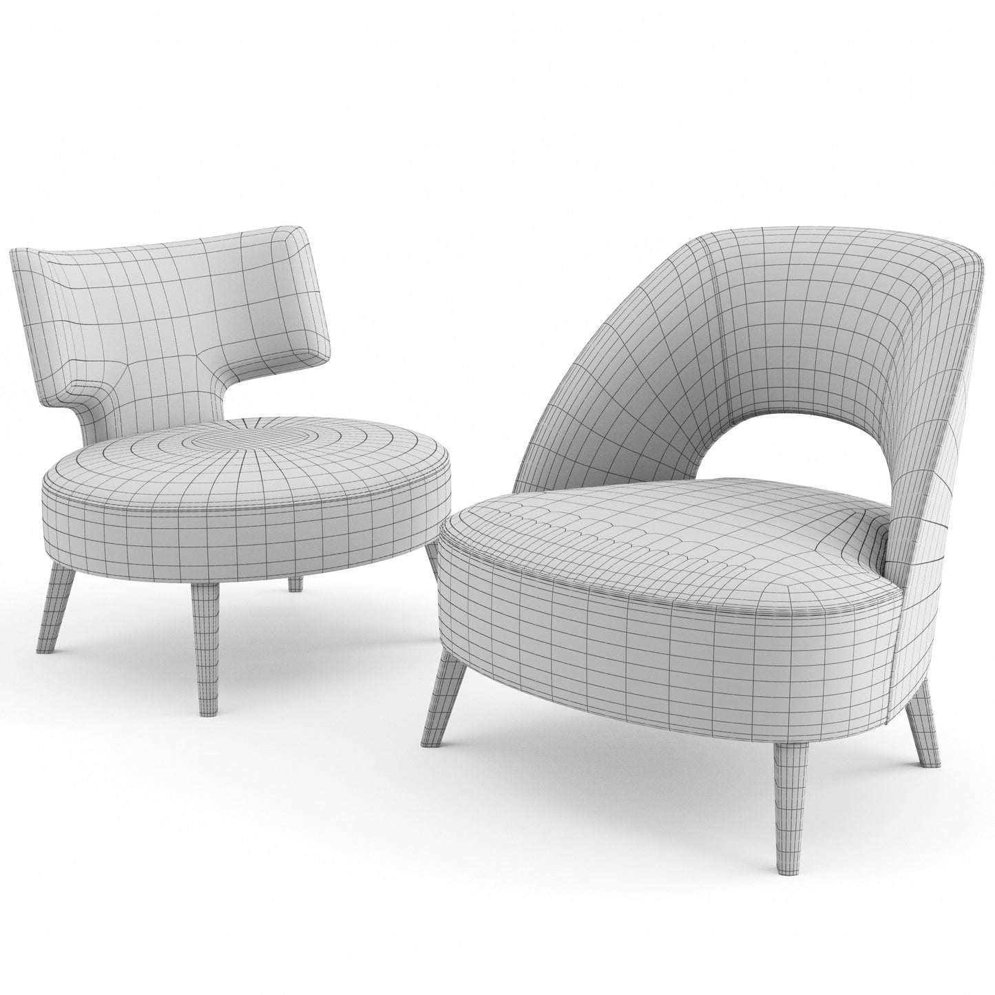 Ermione + Drop Armchair By Flexform 3D Model