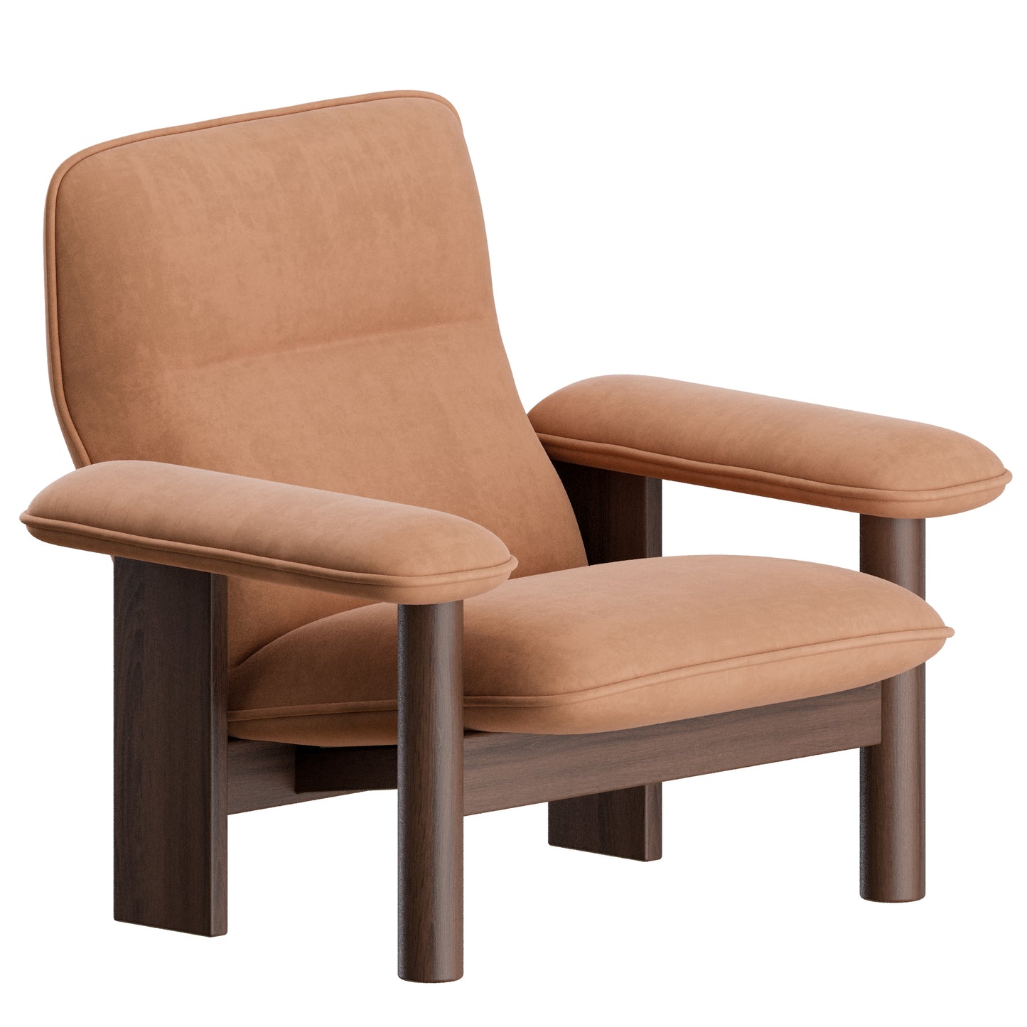 Brasilia Lounge Chair + Ottoman By Audo 3D Model