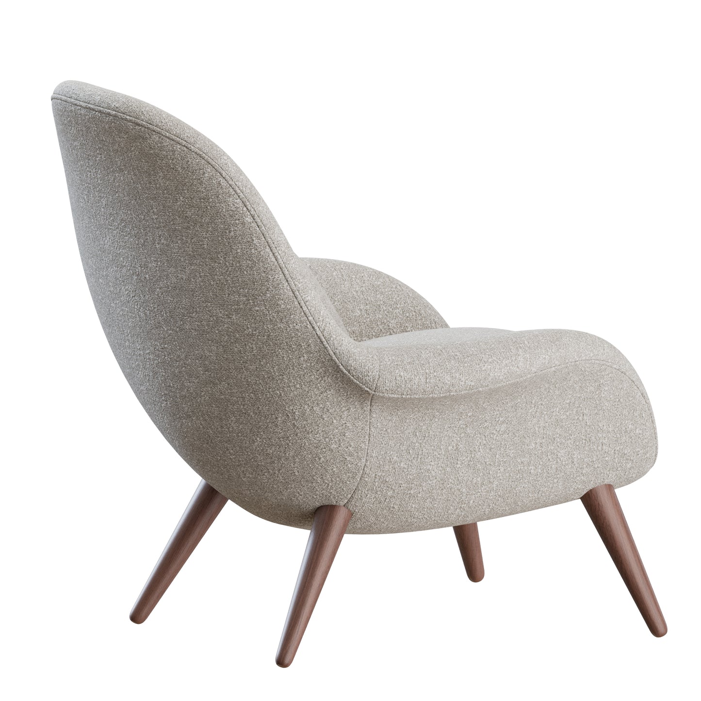 Swoon Lounge Chair + Ottoman By Fredericia 3D Model