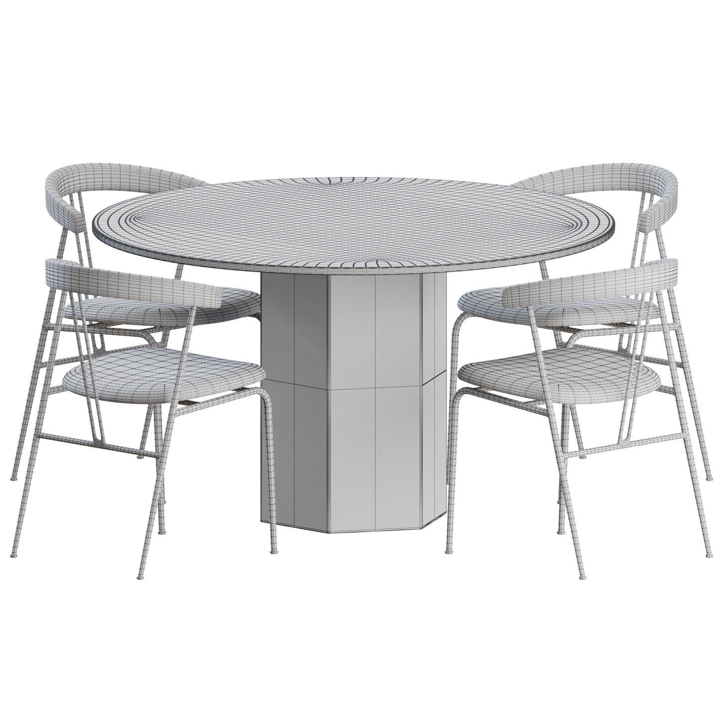 Violin Dining Set By Gubi 3D Model