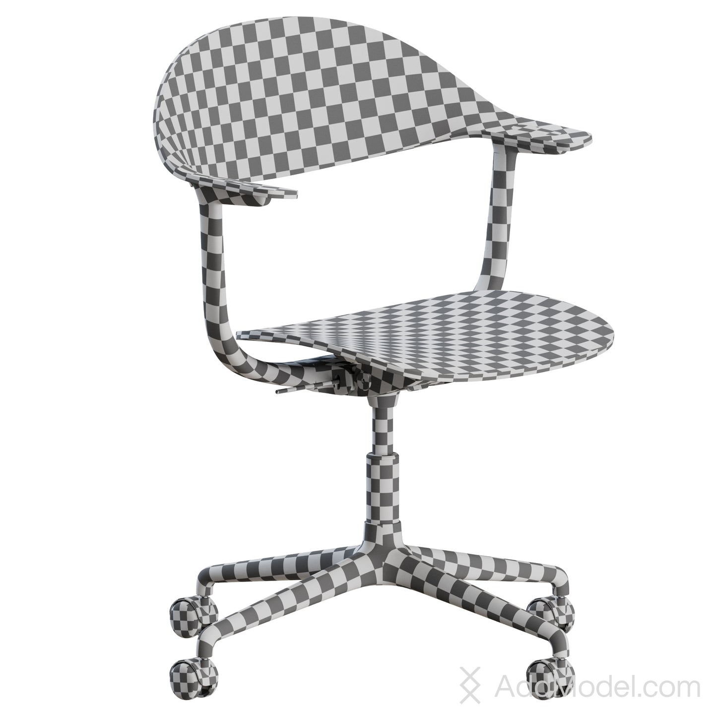 Mynt Office Chair 4 Legs By Vitra 3D Model