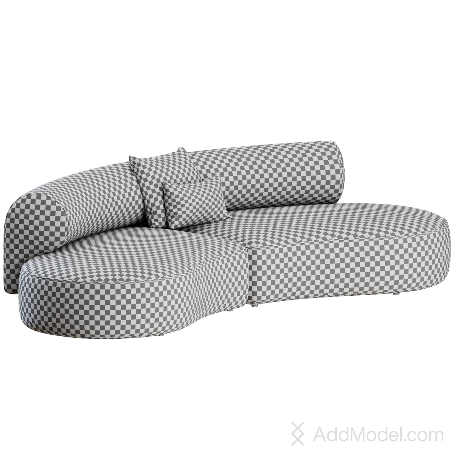 Melody Curved Sofa By Natuzzi 3D Model