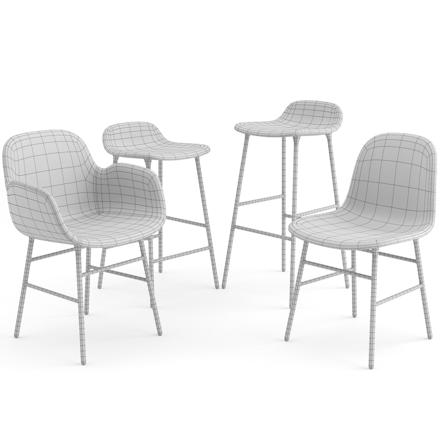 Form Chairs Collection By Normann Copenhagen 3D Model