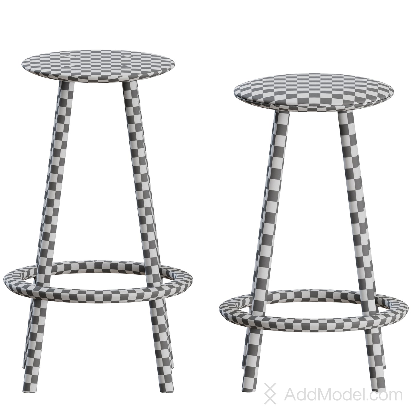 OVO High Stool By Benchmark Furniture 3D Model