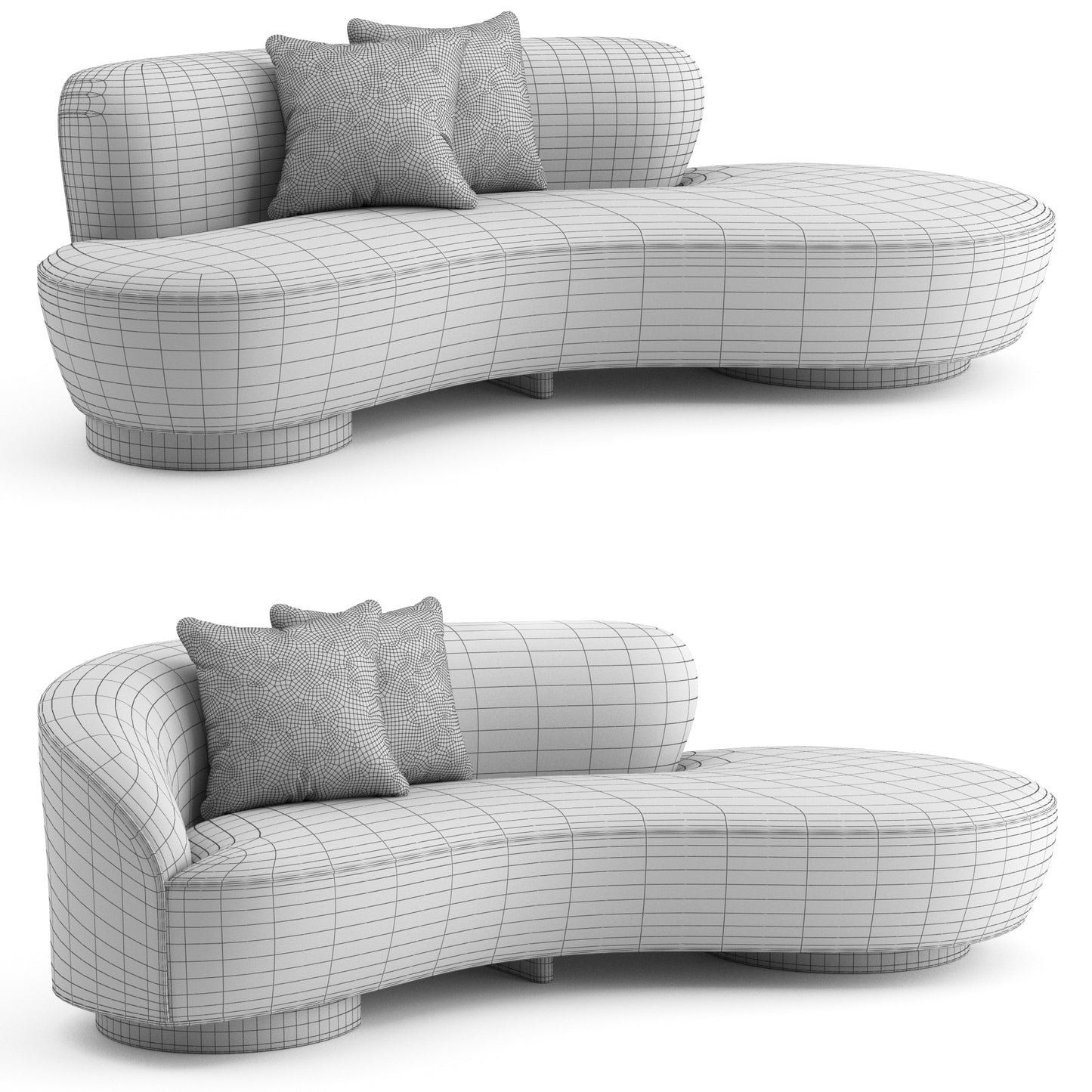 Shorty Sofa By Vladimir Kagan 3D Model