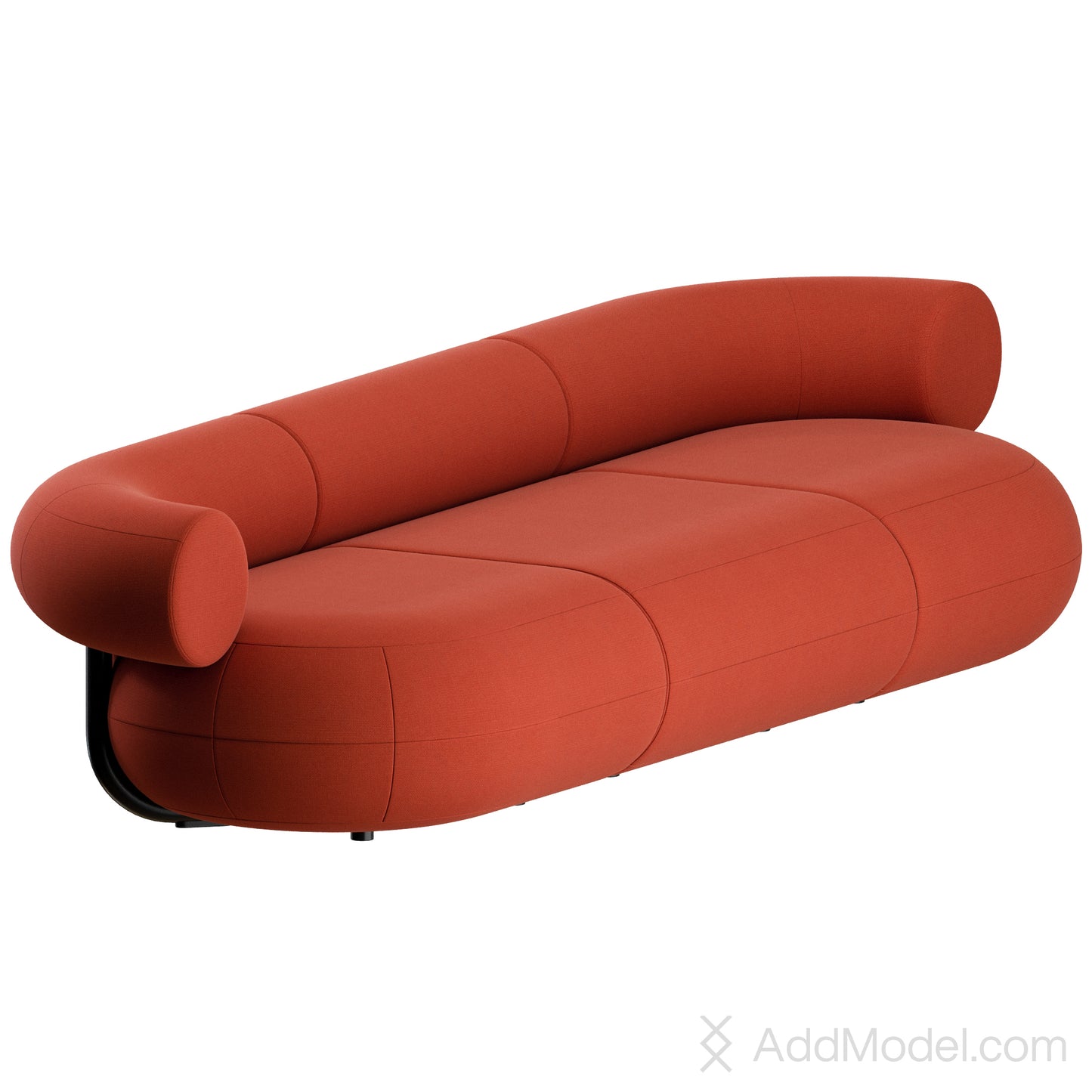 Fat Sofa Straight 3 Seater By Tom Dixon 3D Model