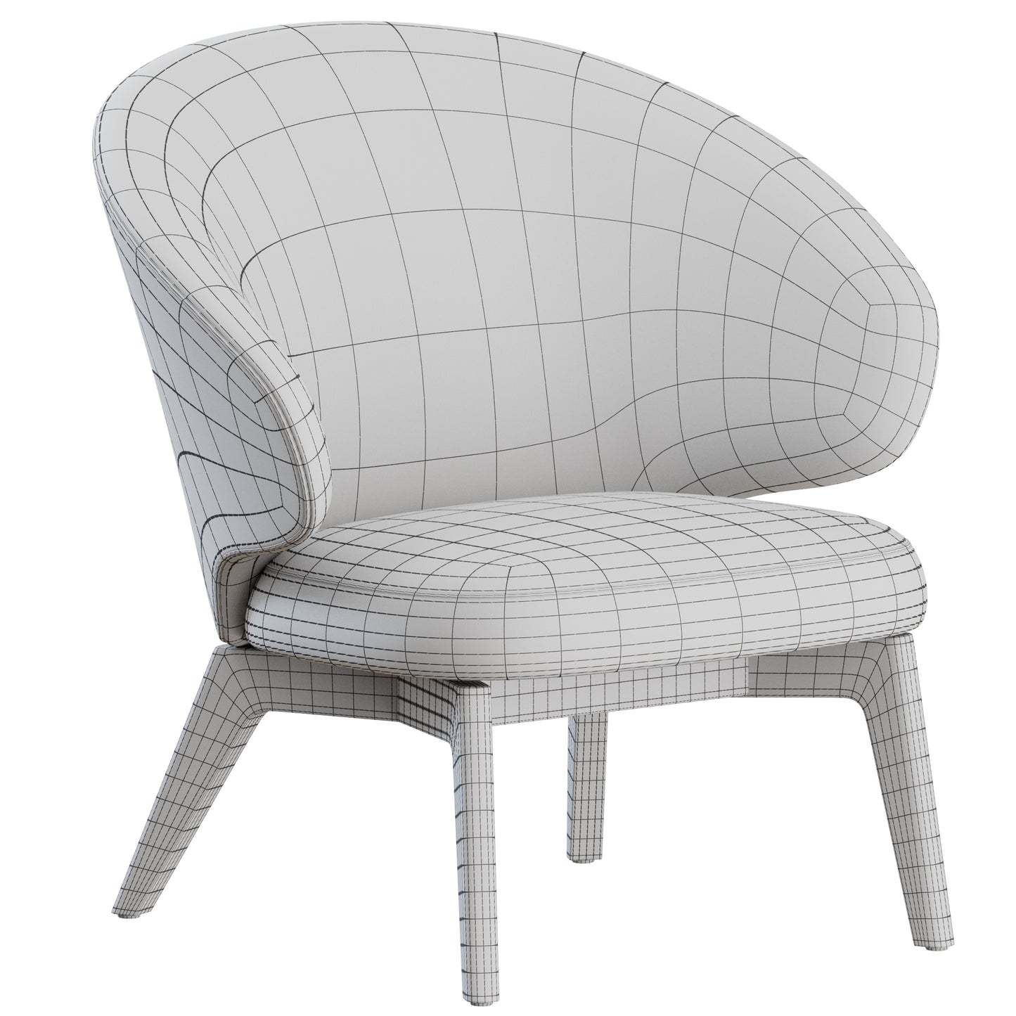 Let Armchair Wood By Fritz Hansen 3D Model