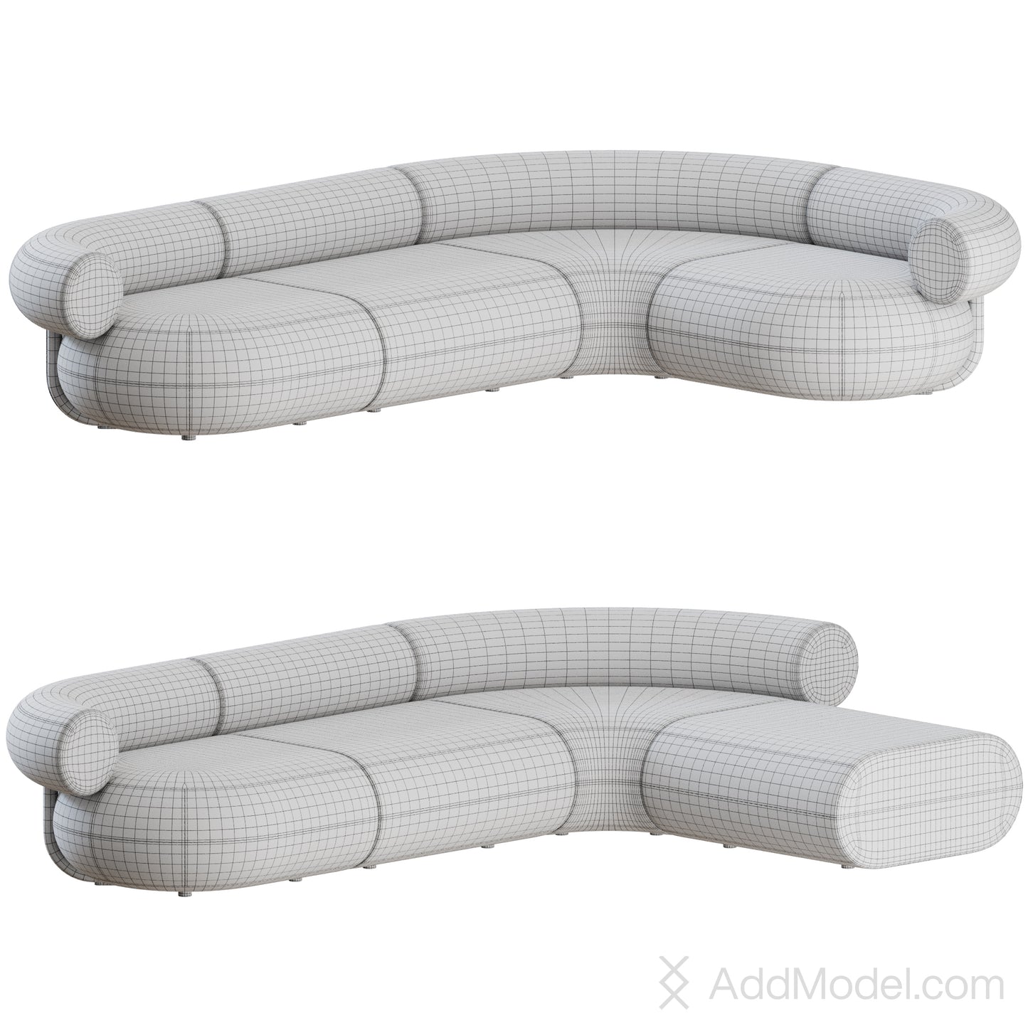 Fat Sofa Corner 3 Seater By Tom Dixon 3D Model