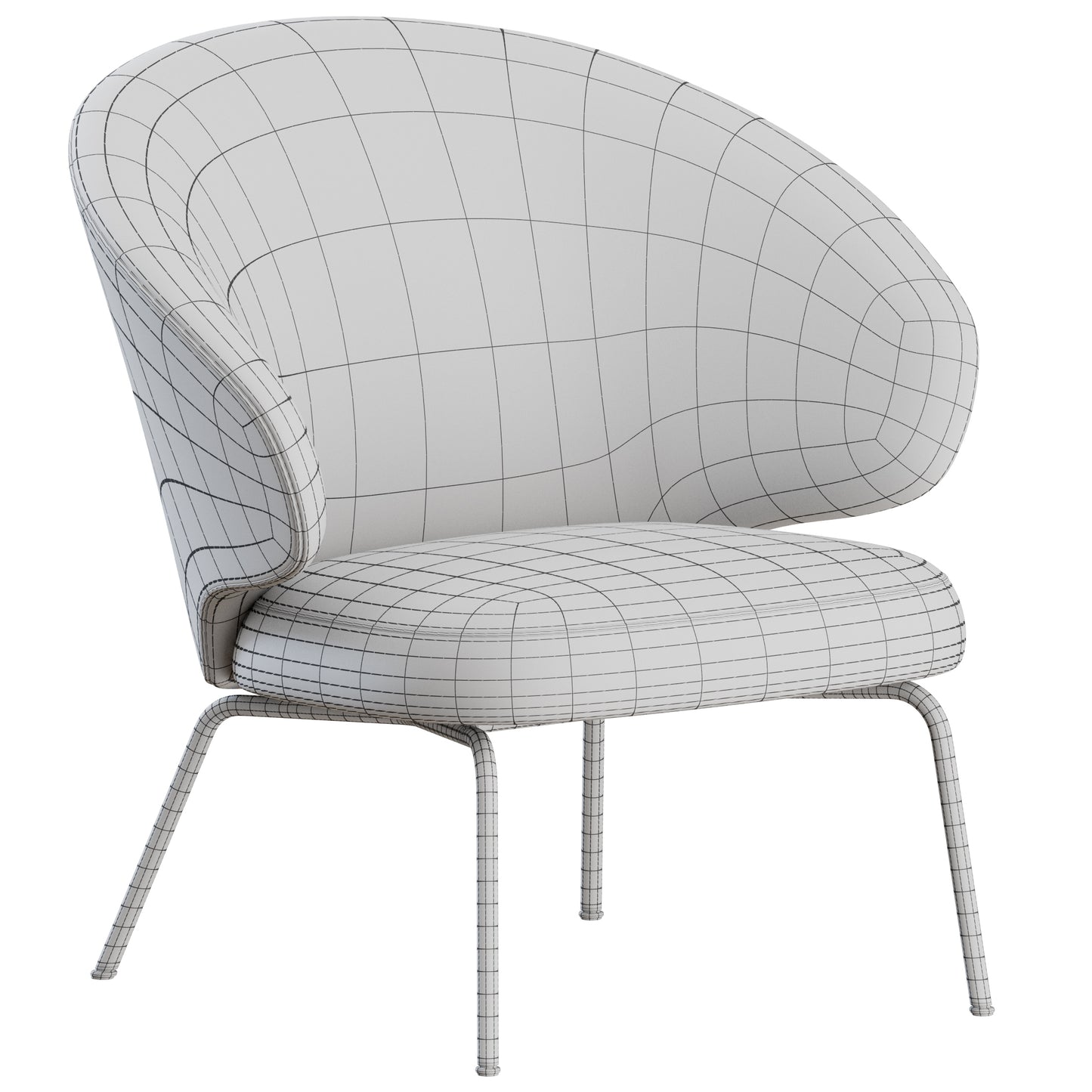 Let Armchair Metal By Fritz Hansen 3D Model