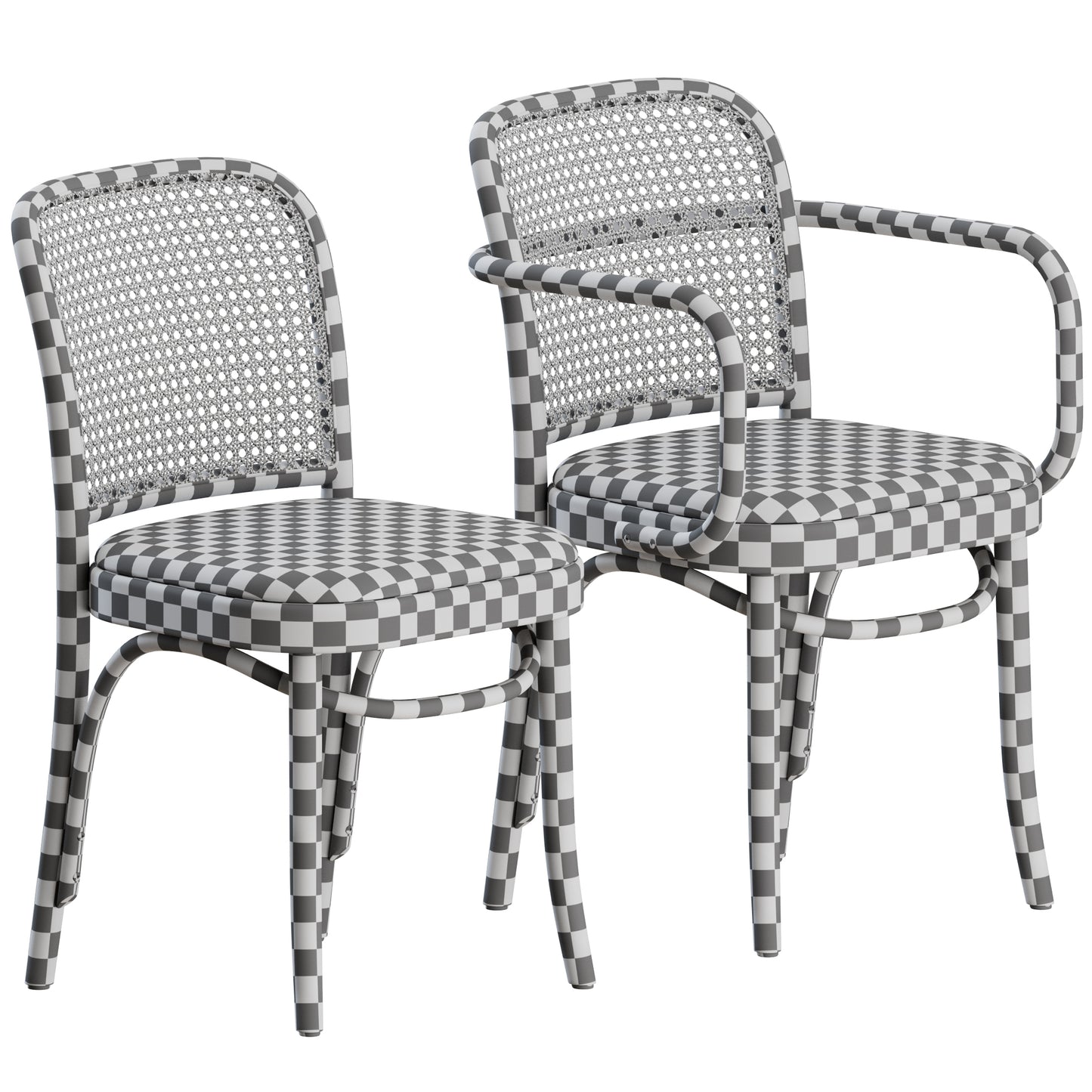 N 811 Mid-Century Chair By Josef Hoffmann Thonet Vienna 3D Model