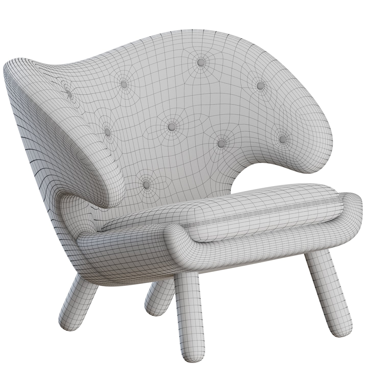 Pelican Chair 02 By Finn Juhl 3D Model