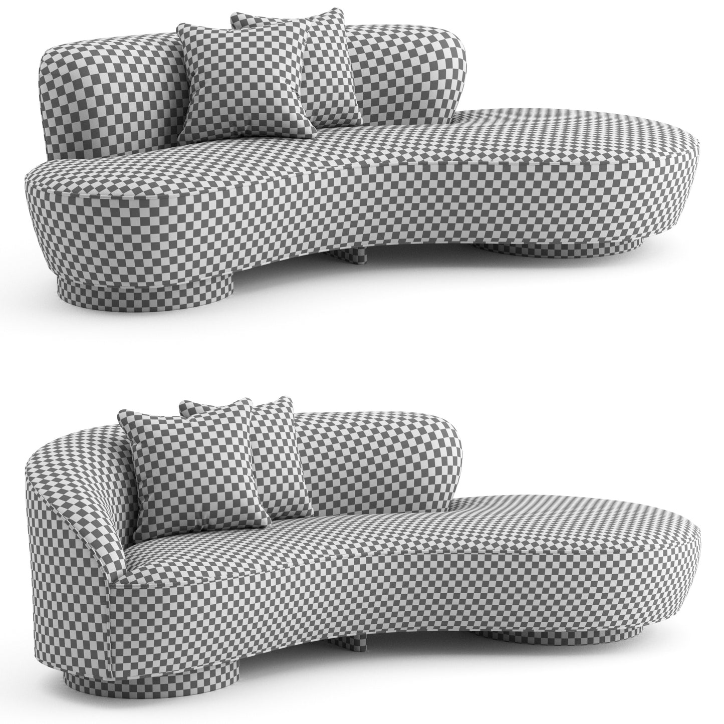 Shorty Sofa By Vladimir Kagan 3D Model