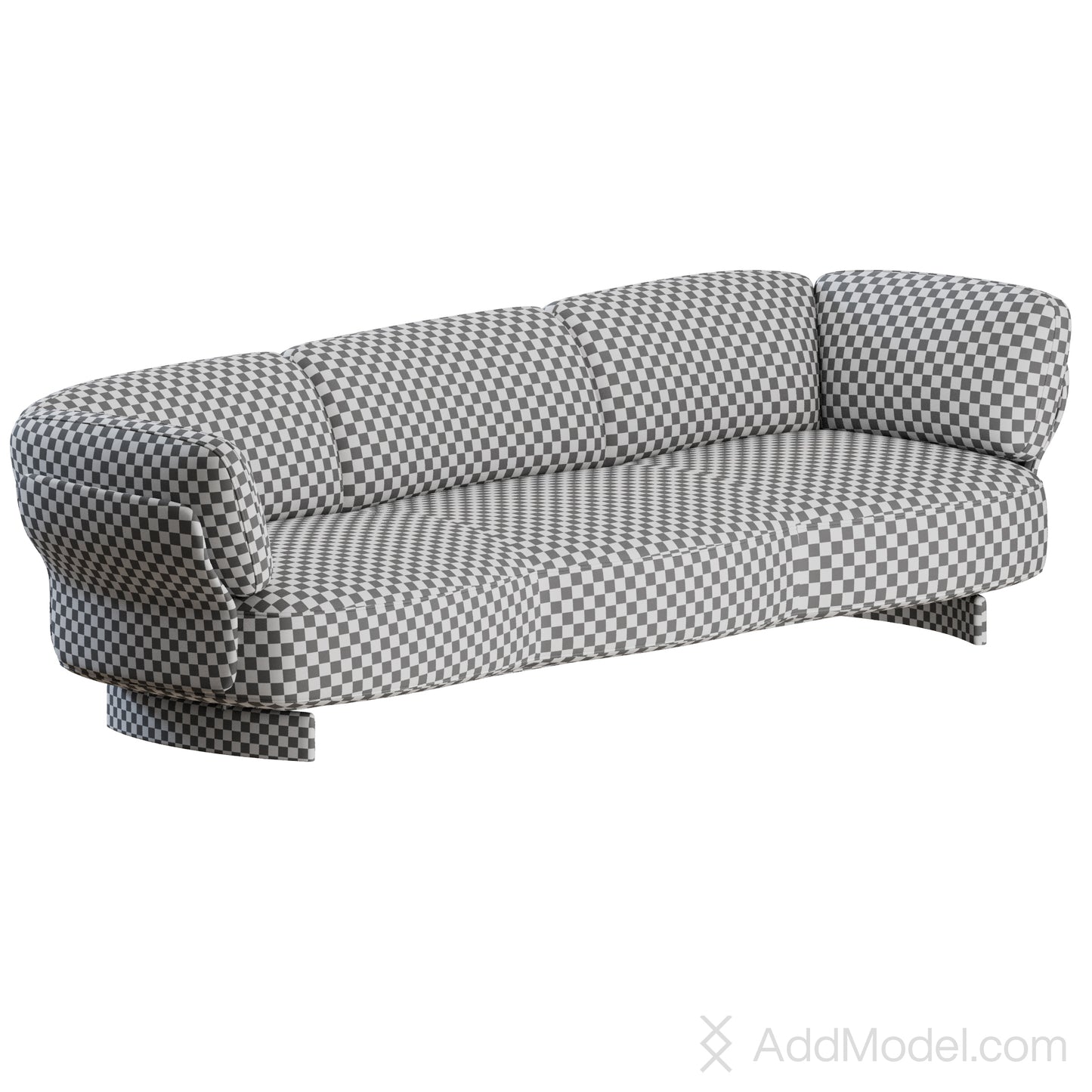 Saki 3 Seater Sofa By Minotti 3D Model