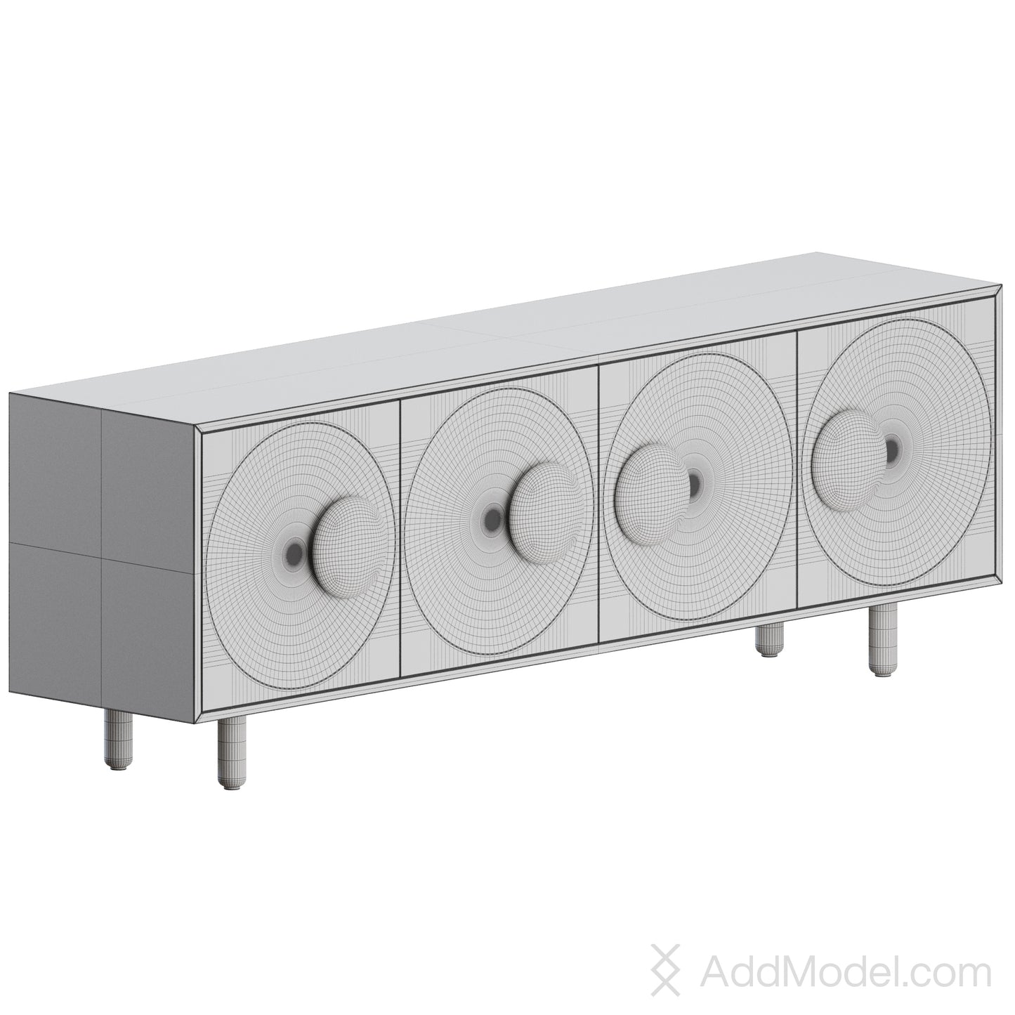 Bardot 4 Ante Sideboard By Morica Design 3D Model