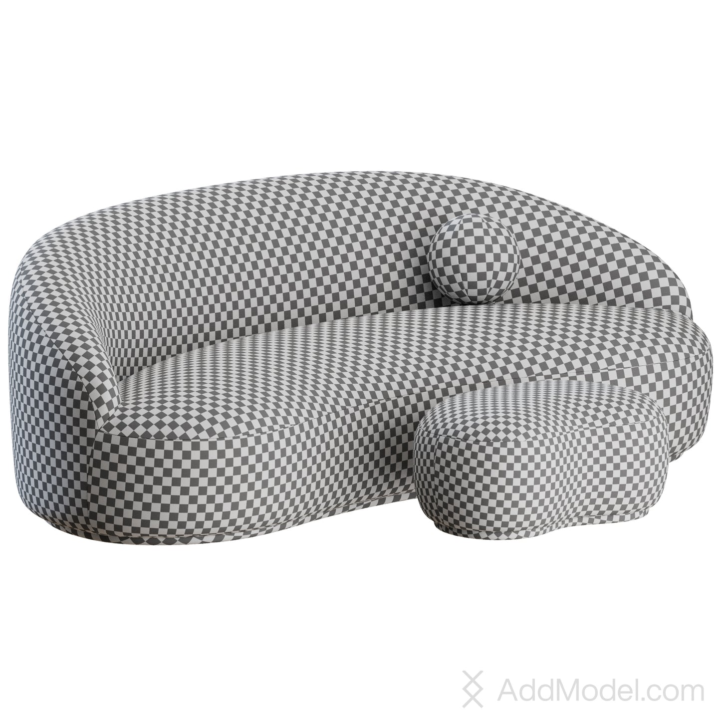 Margas LC4 Sofa and Pouf By &Tradition 3D Model