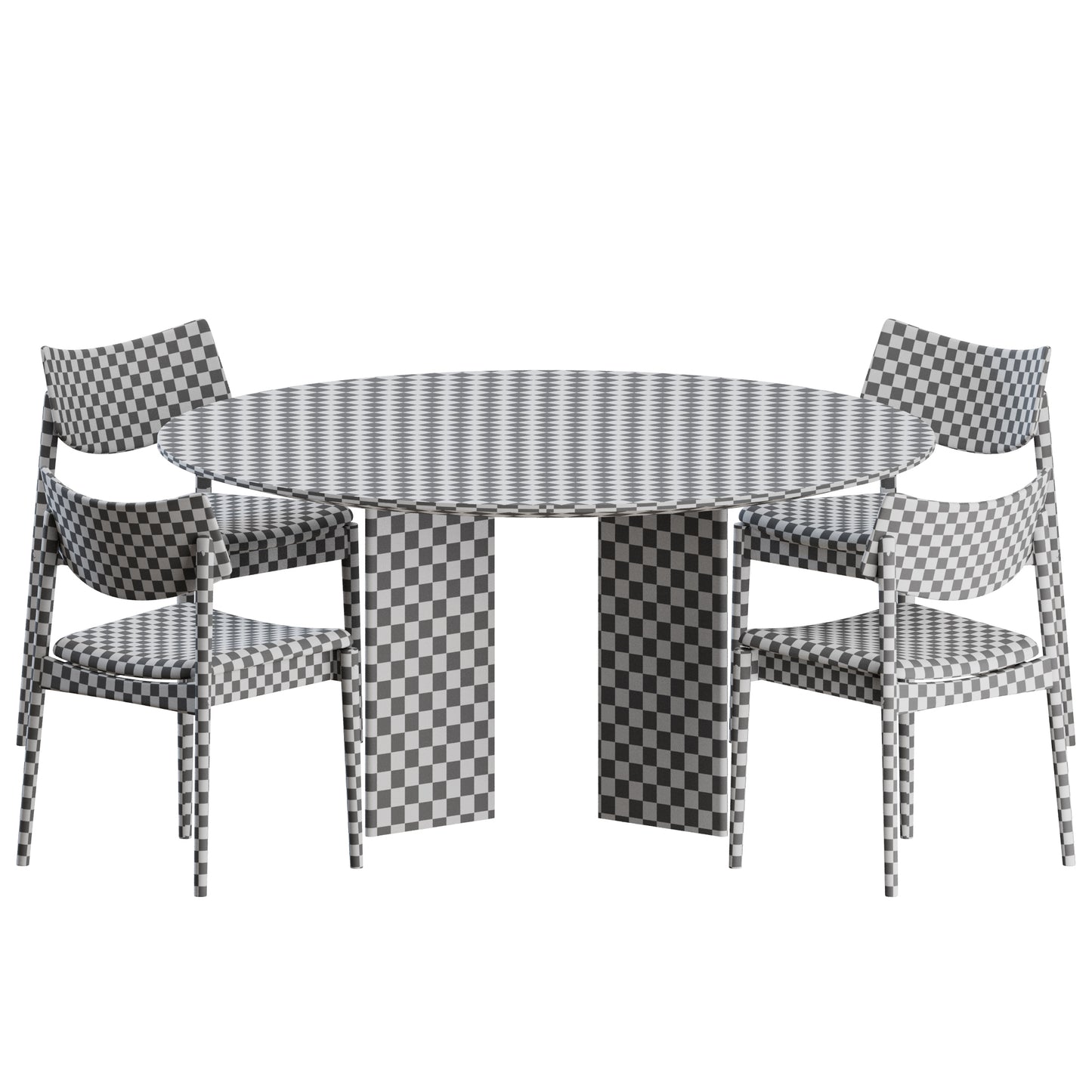 A-DC03 Chair A-DT03 Table by Karimoku Case 3D Model