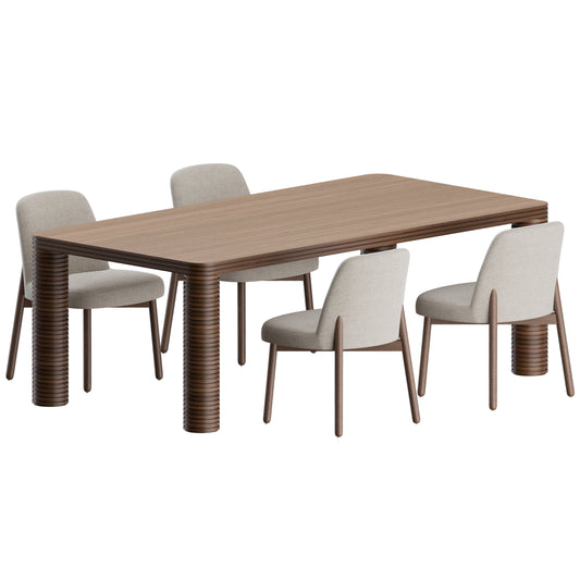 Abby Sansiro Dining Set 02 By Porada 3D model on Add Model