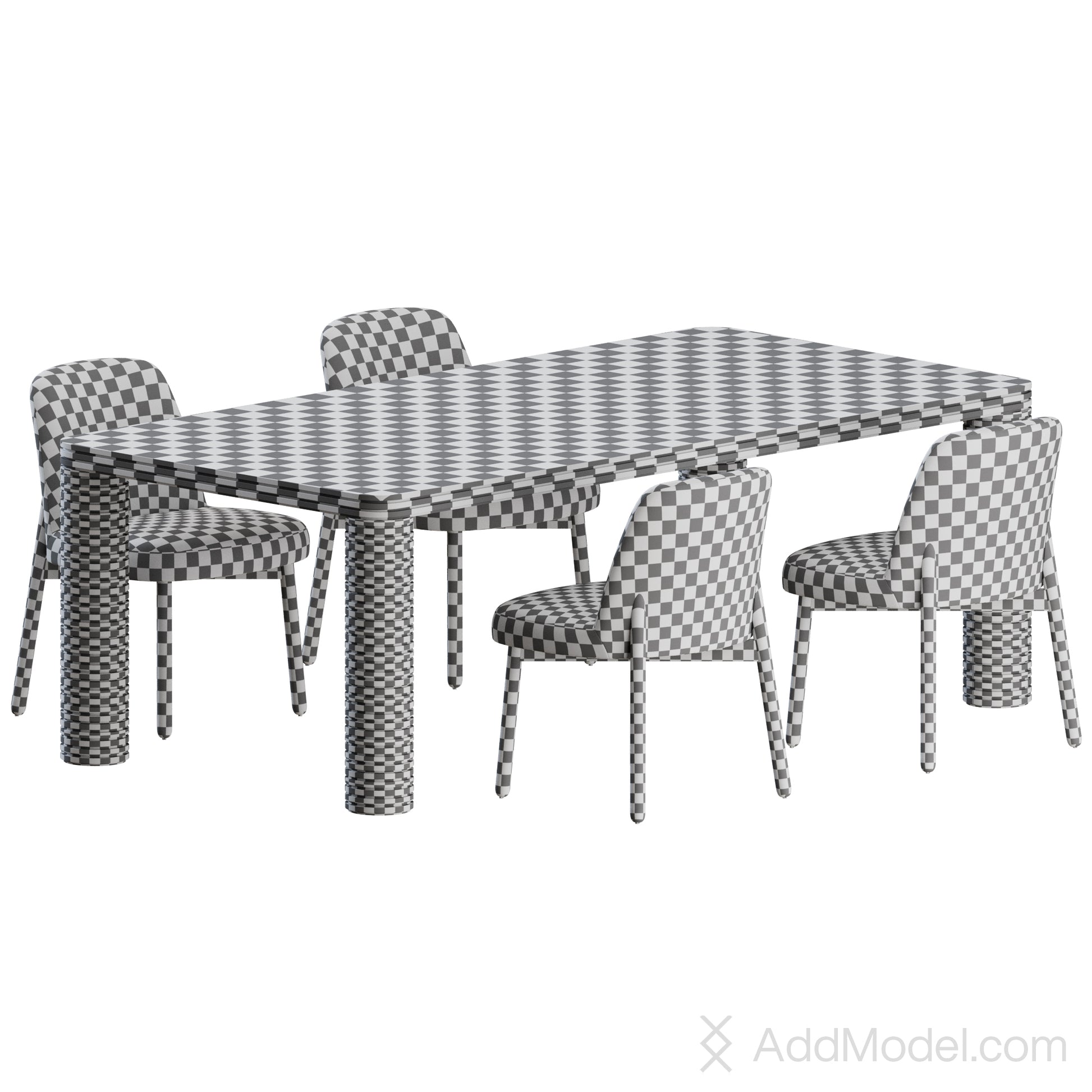 Abby Sansiro Dining Set 02 By Porada 3D model on Add Model