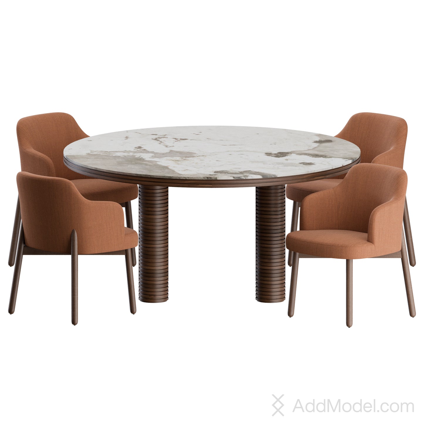 Abby Sansiro Dining Set By Porada 3D model on Add Model