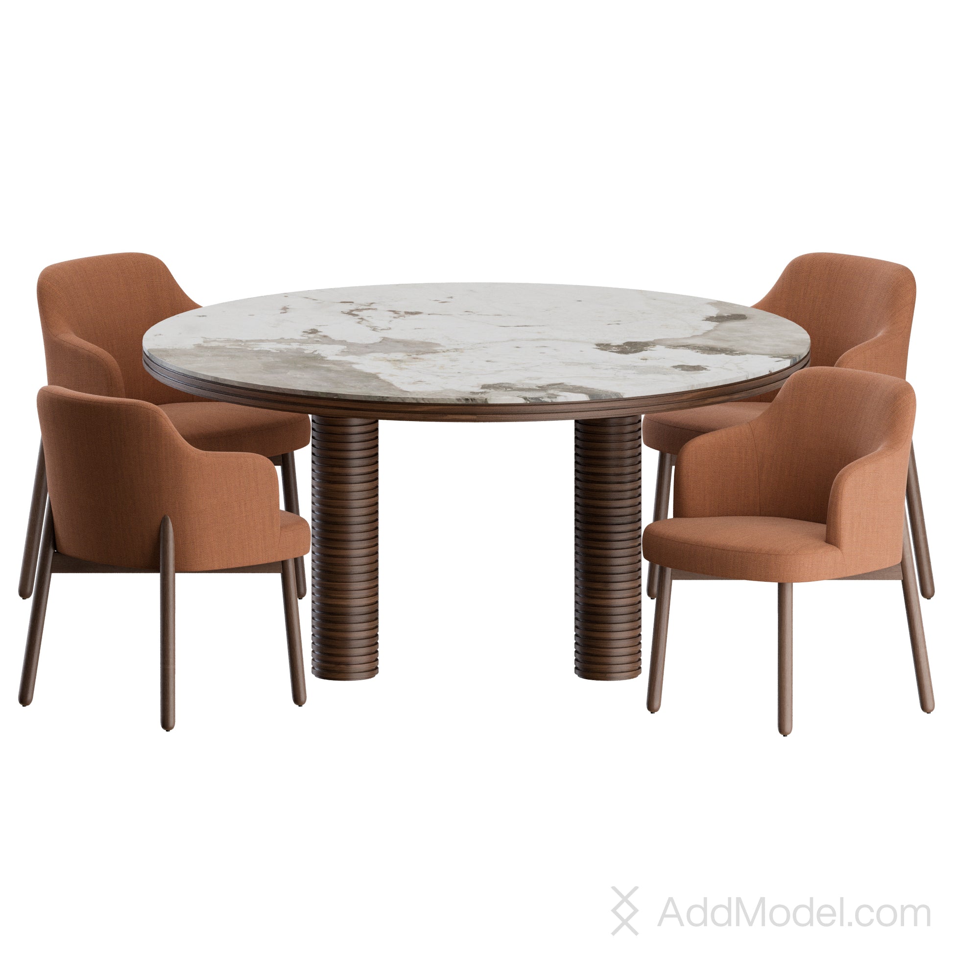 Abby Sansiro Dining Set By Porada 3D model on Add Model