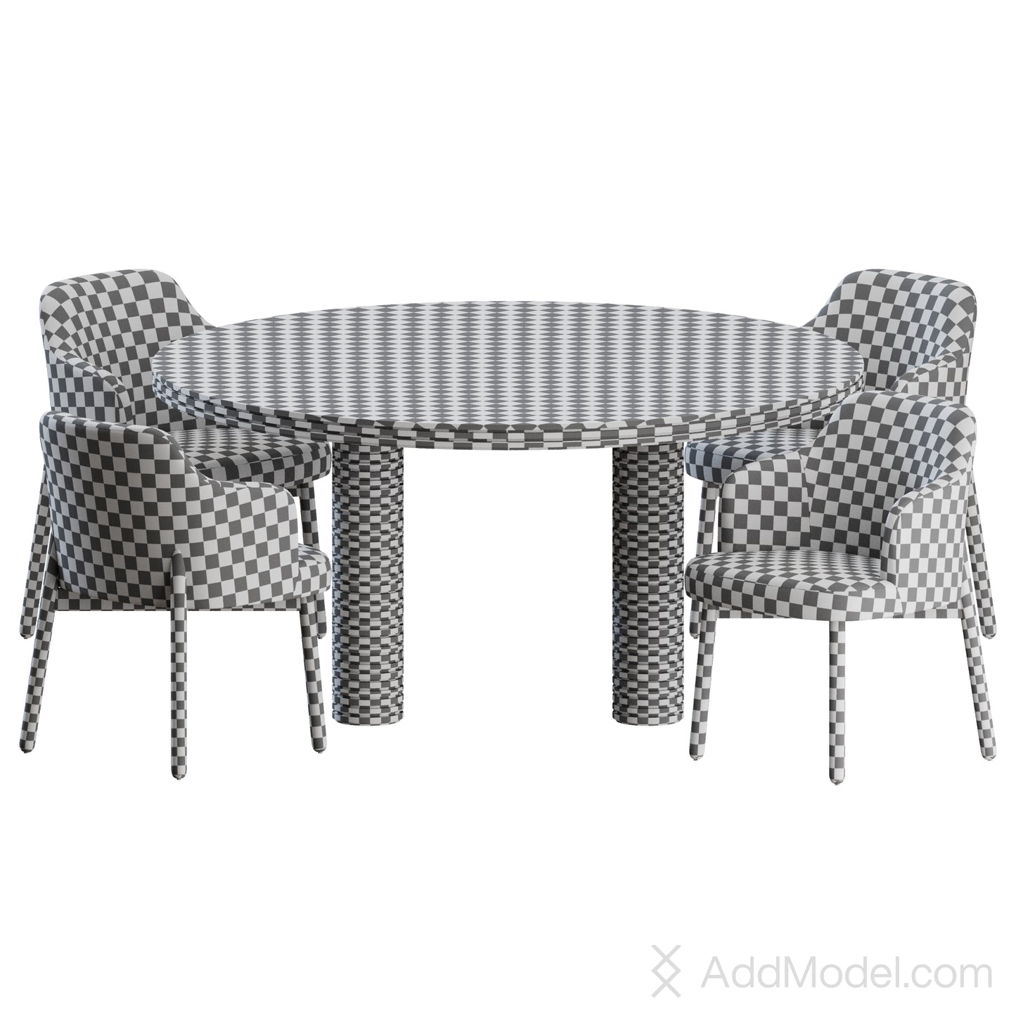 Abby Sansiro Dining Set By Porada 3D model on Add Model
