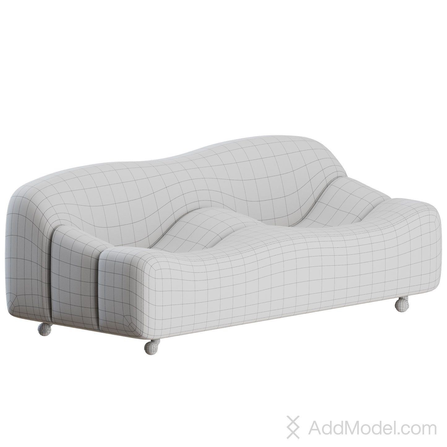 ABCD Sofa 2 Seater By Pierre Paulin 3D model on Add Model