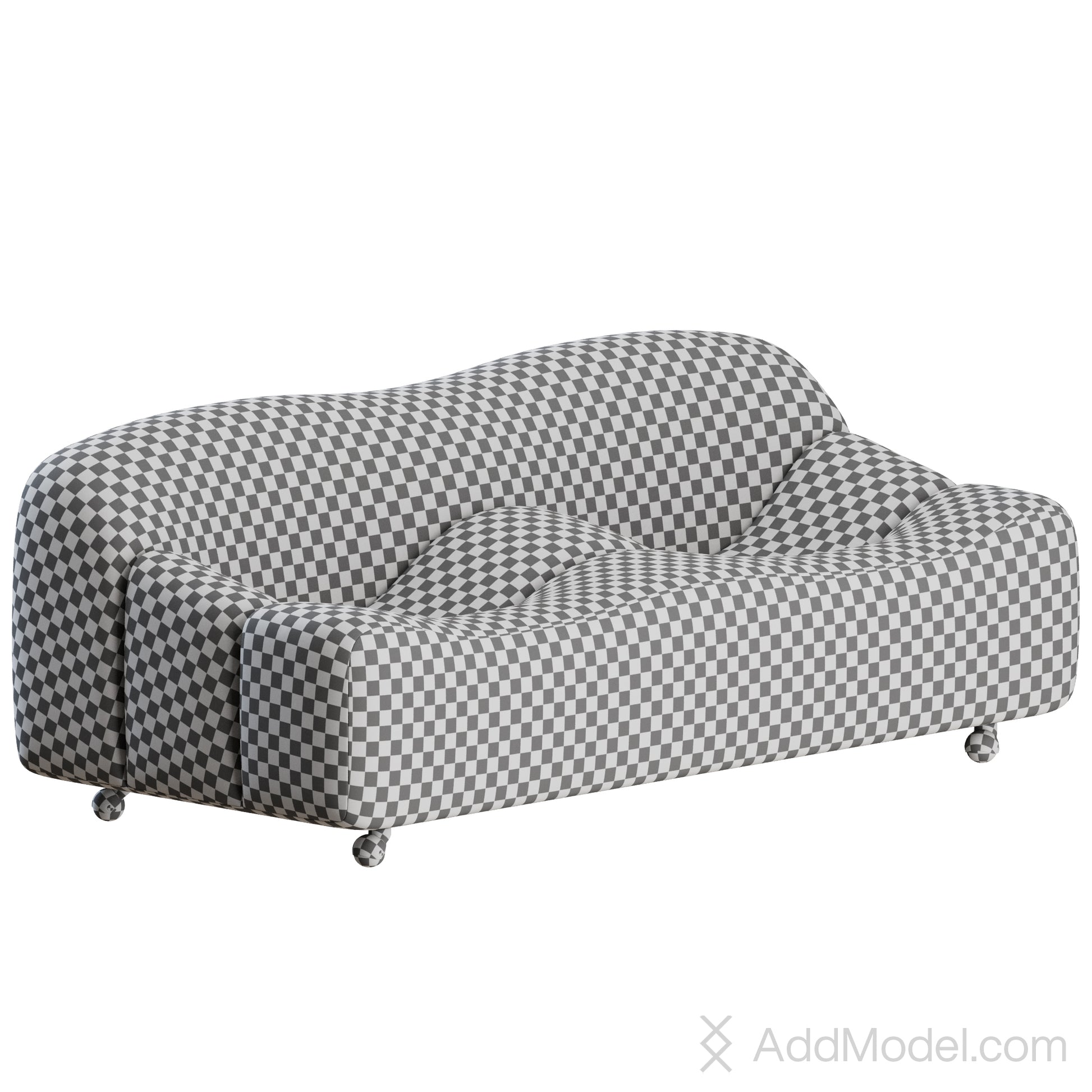 ABCD Sofa 2 Seater By Pierre Paulin 3D model on Add Model