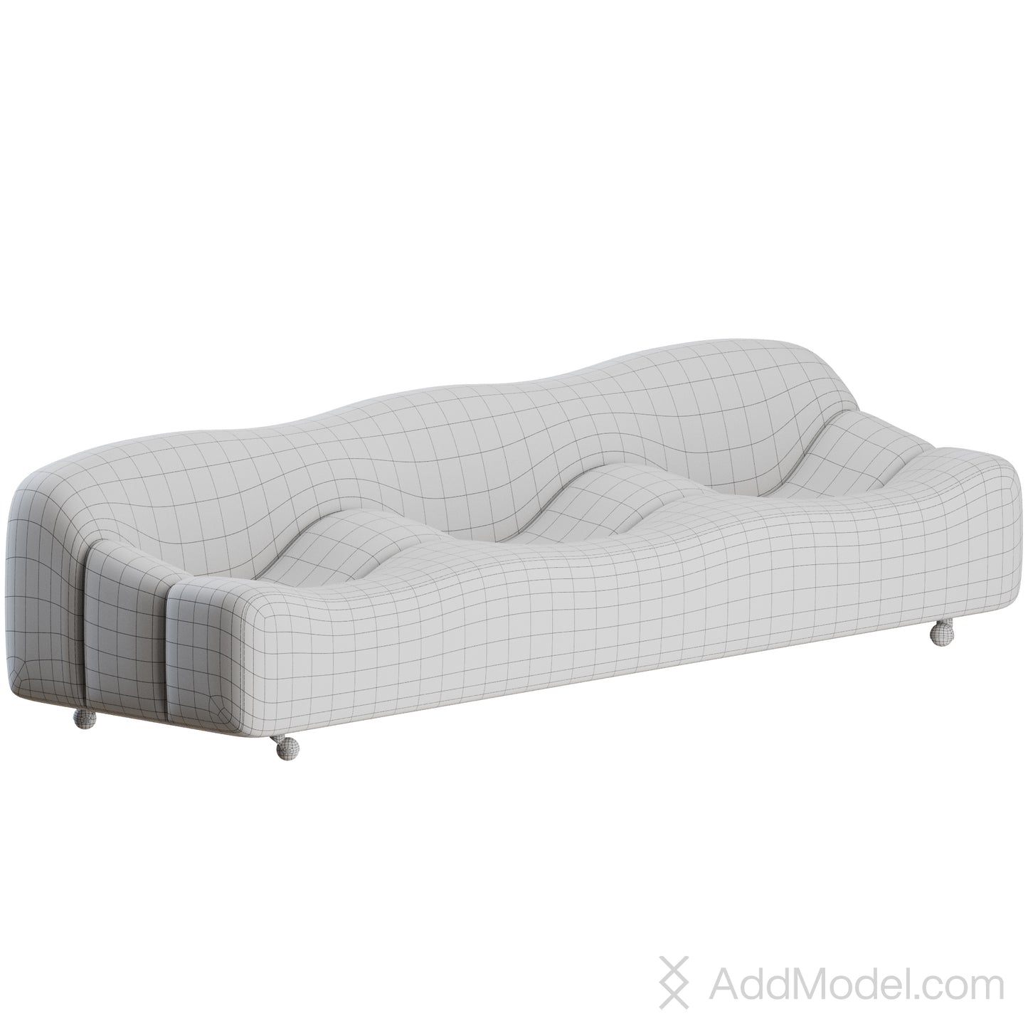 ABCD Sofa 3 Seater By Pierre Paulin 3D model on Add Model