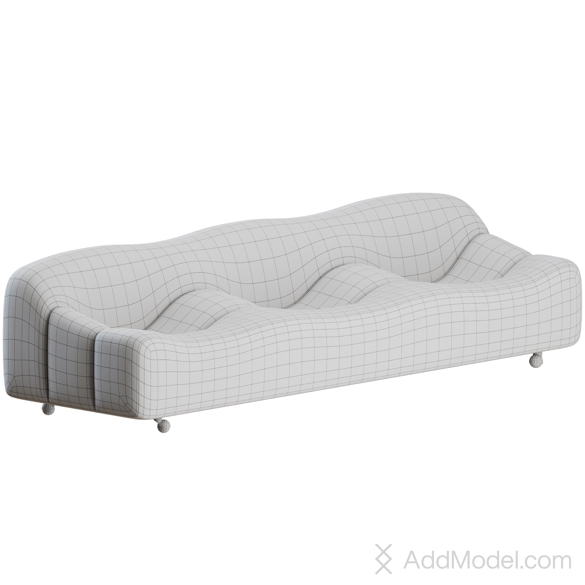 ABCD Sofa 3 Seater By Pierre Paulin 3D model on Add Model