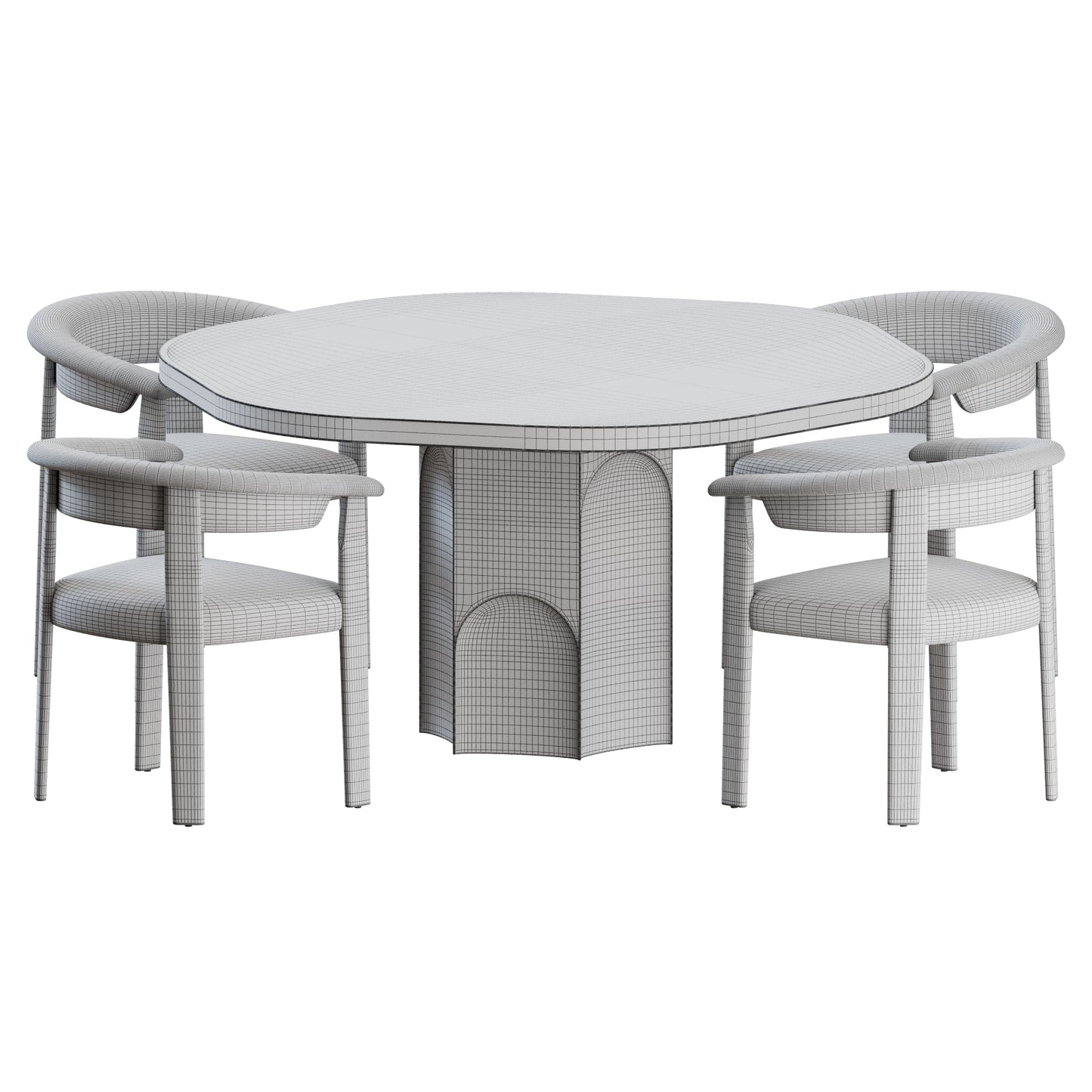 Afra Chair Grace Table by Baxter 3D Model