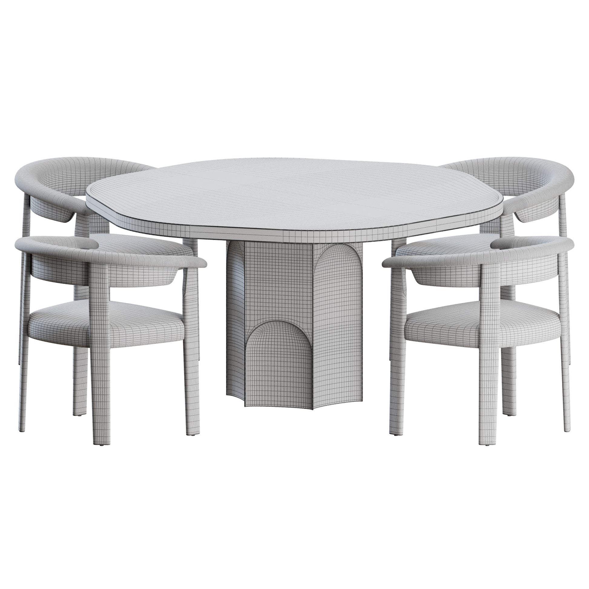 Afra Chair Grace Table by Baxter 3D Model