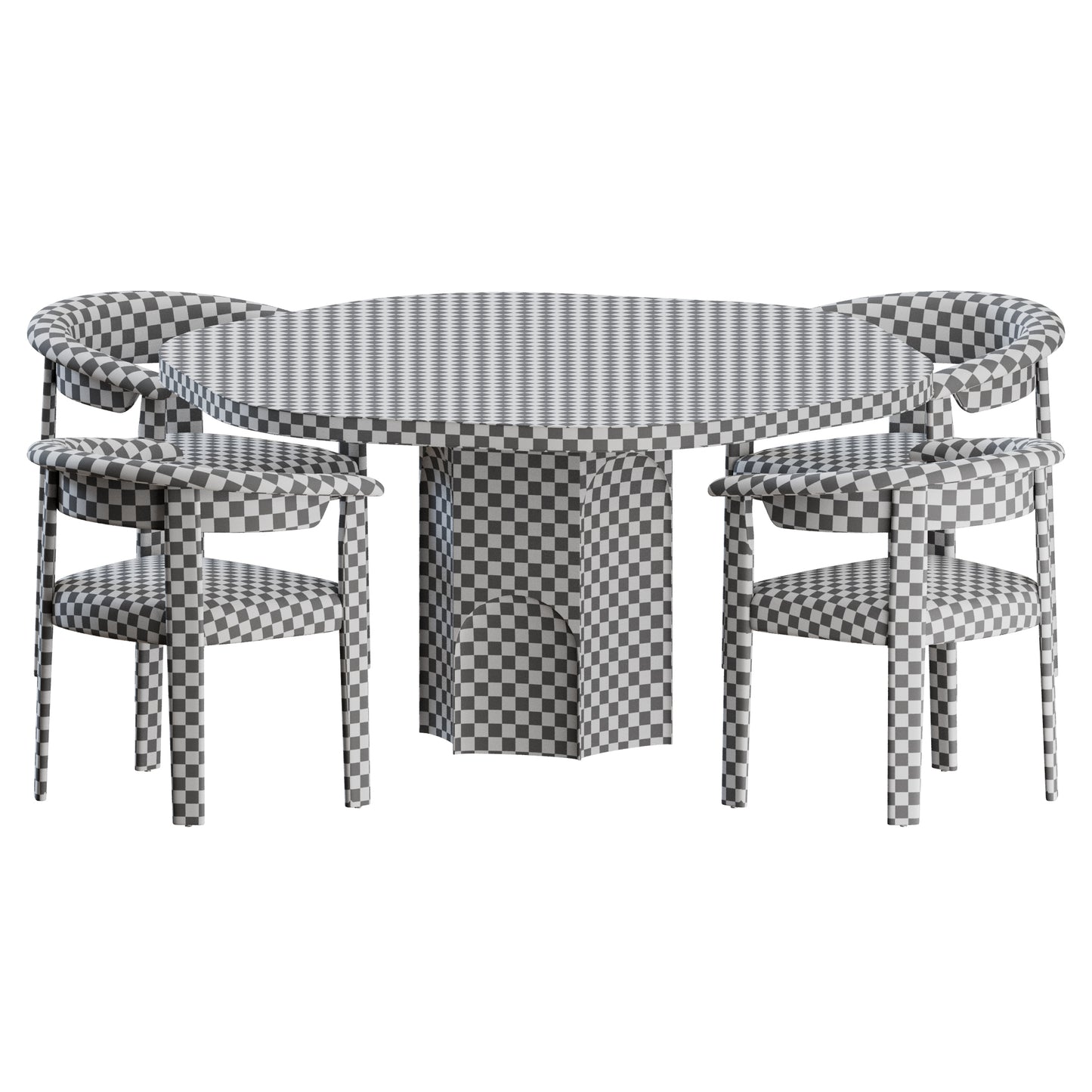 Afra Chair Grace Table by Baxter 3D Model