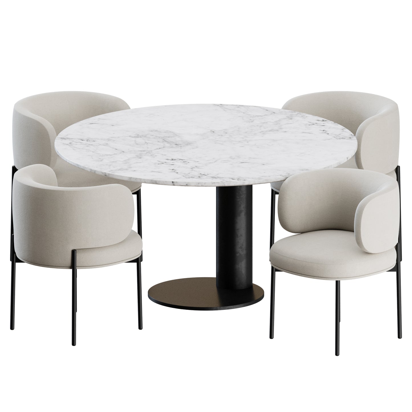 Akiko Dining Set By Gallotti and Radice 3D model on Add Model