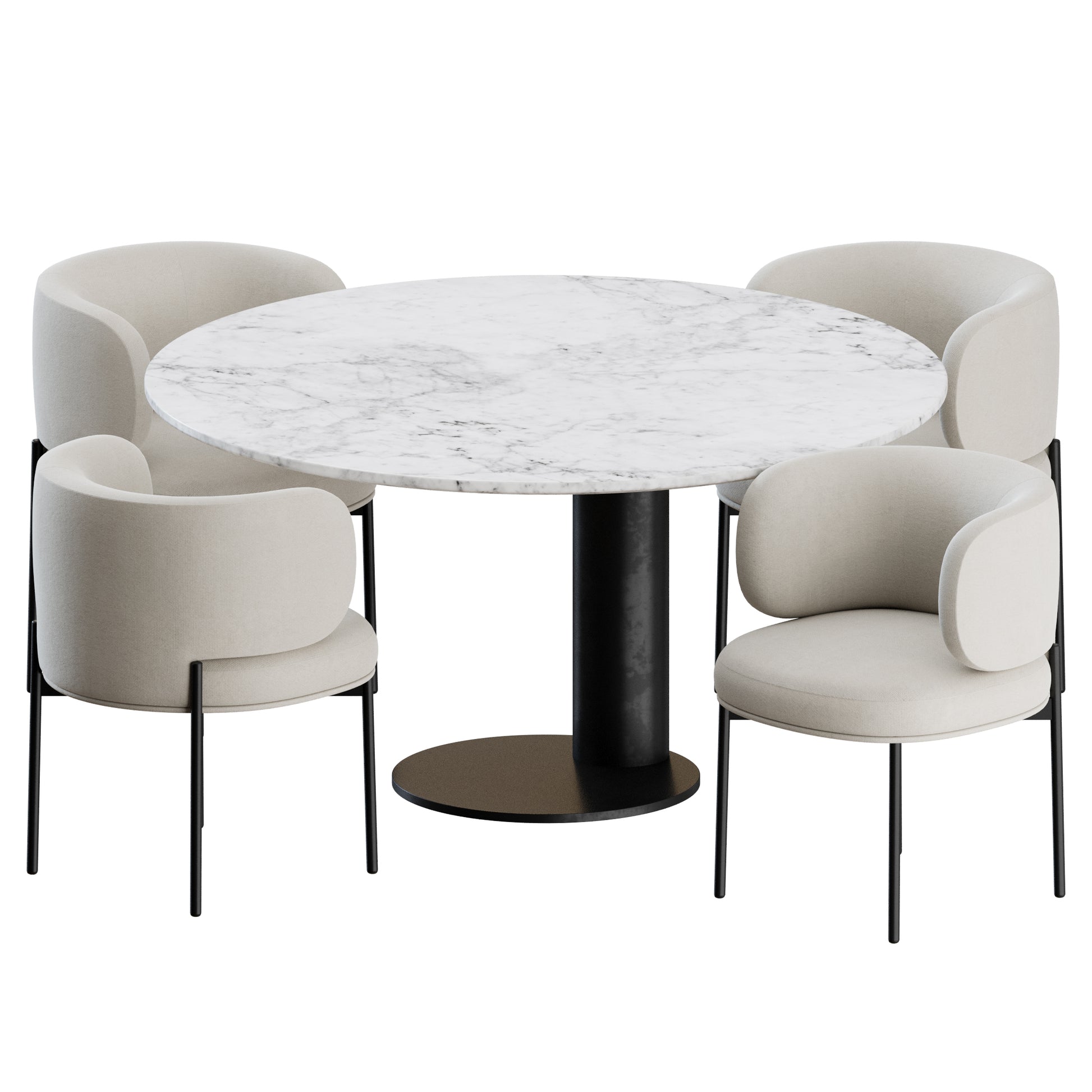 Akiko Dining Set By Gallotti and Radice 3D model on Add Model
