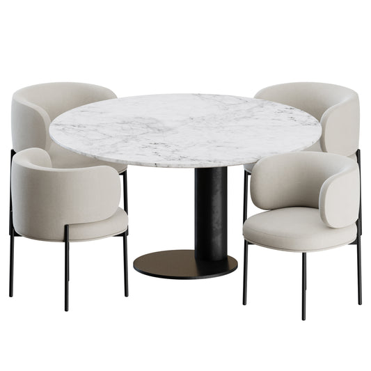 Akiko Dining Set By Gallotti and Radice 3D model on Add Model