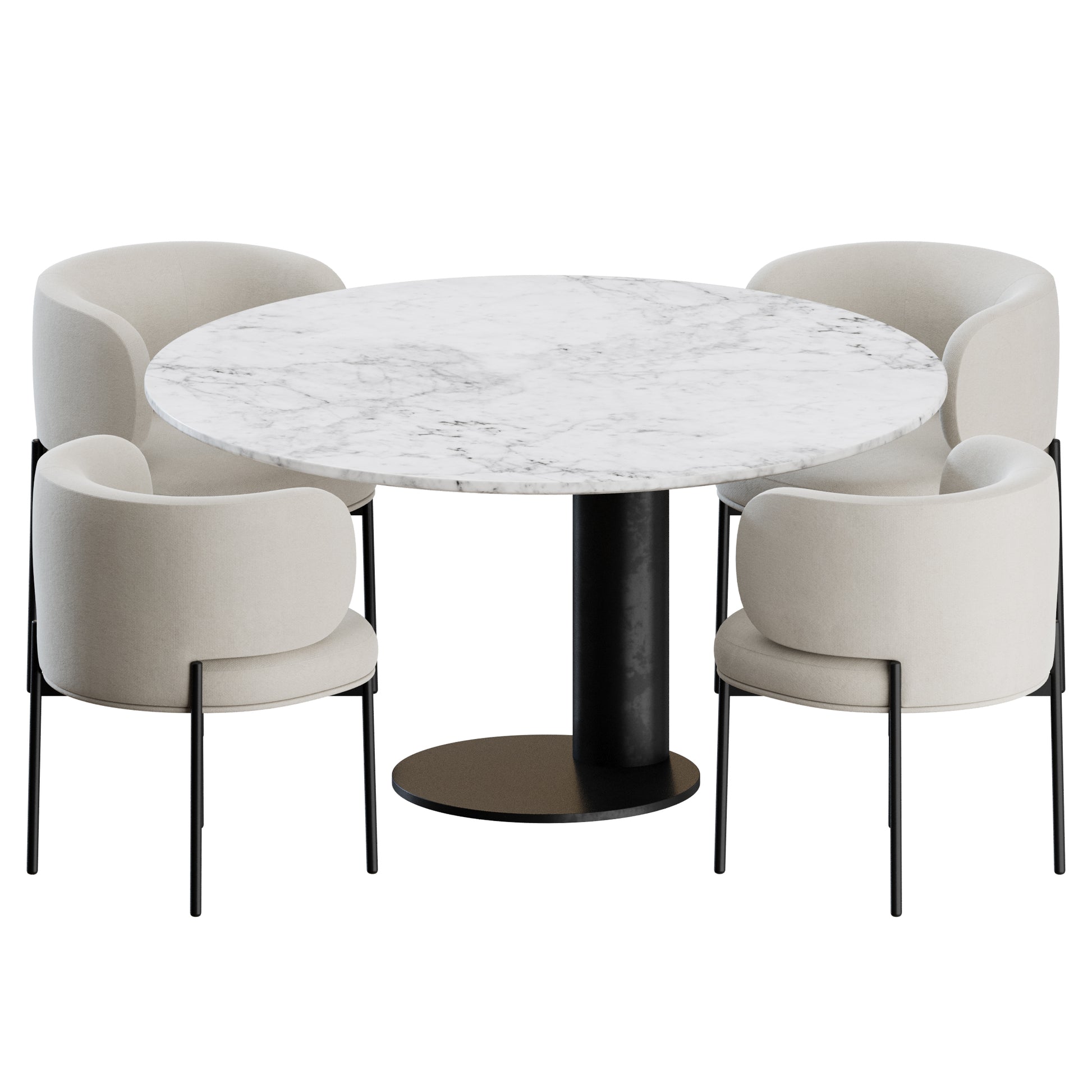Akiko Dining Set By Gallotti and Radice 3D model on AddModel.com