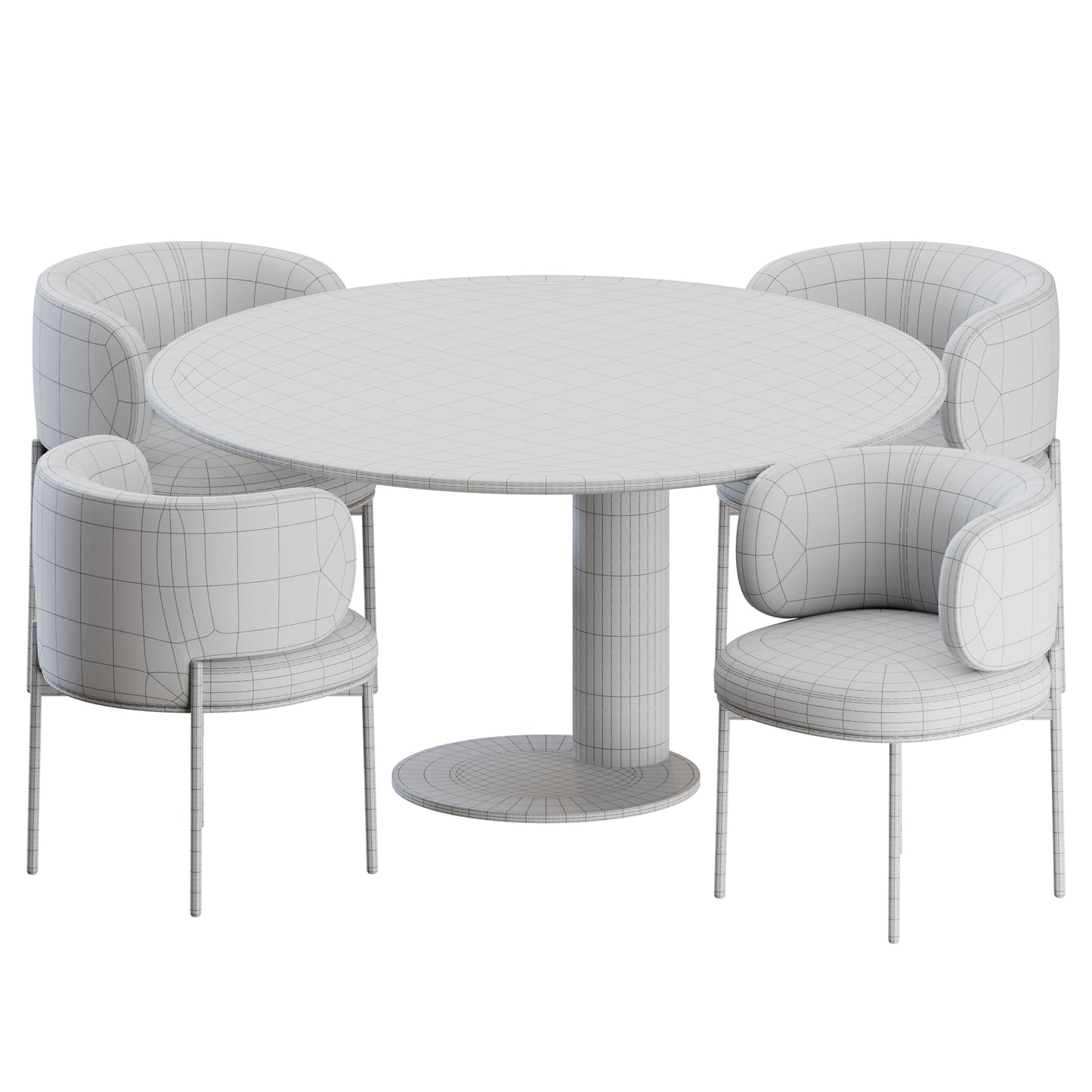 Akiko Dining Set Gallotti&Radice 3D Model