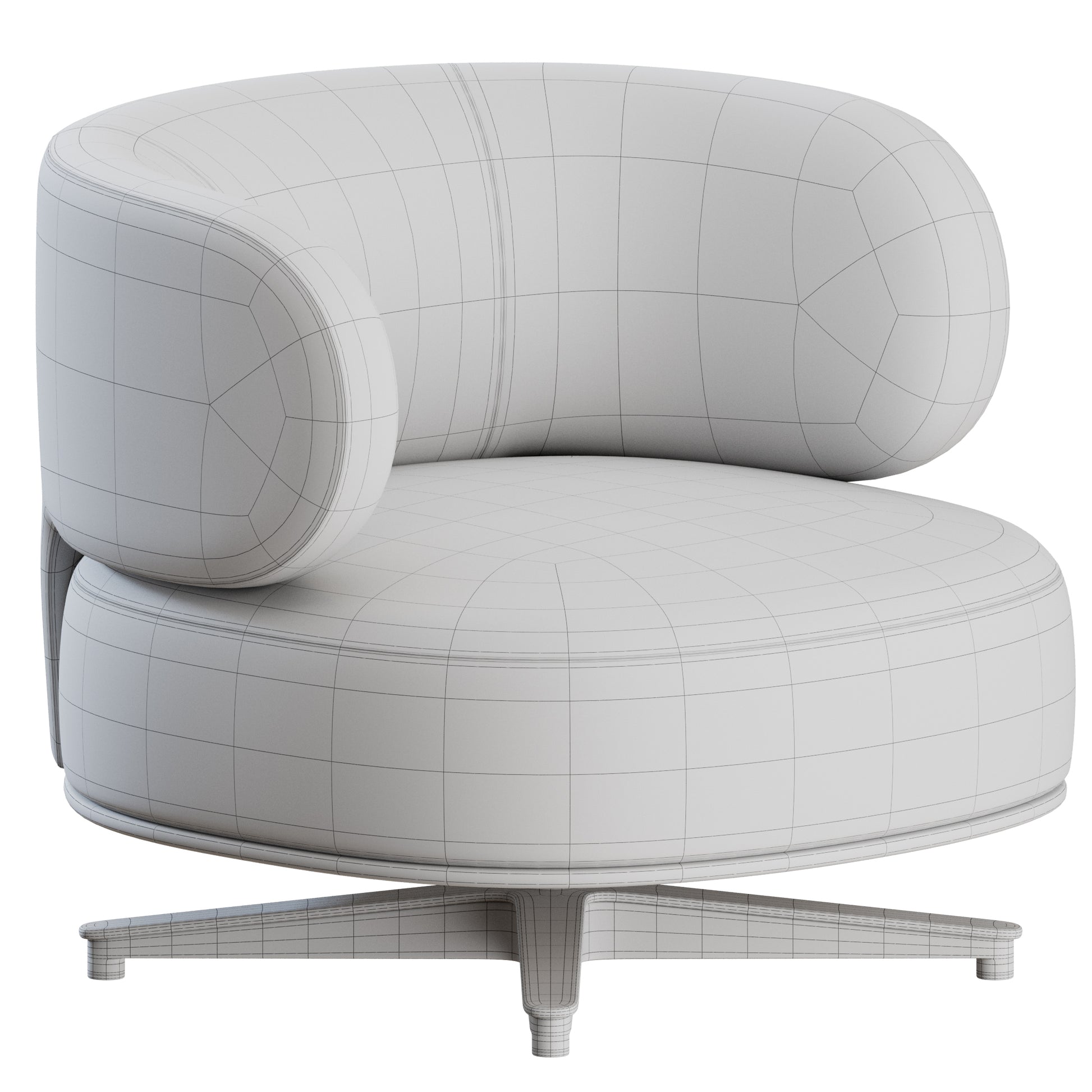 Akiko Lounge Swivel Armchair By Gallotti and Radice 3D model on Add Model