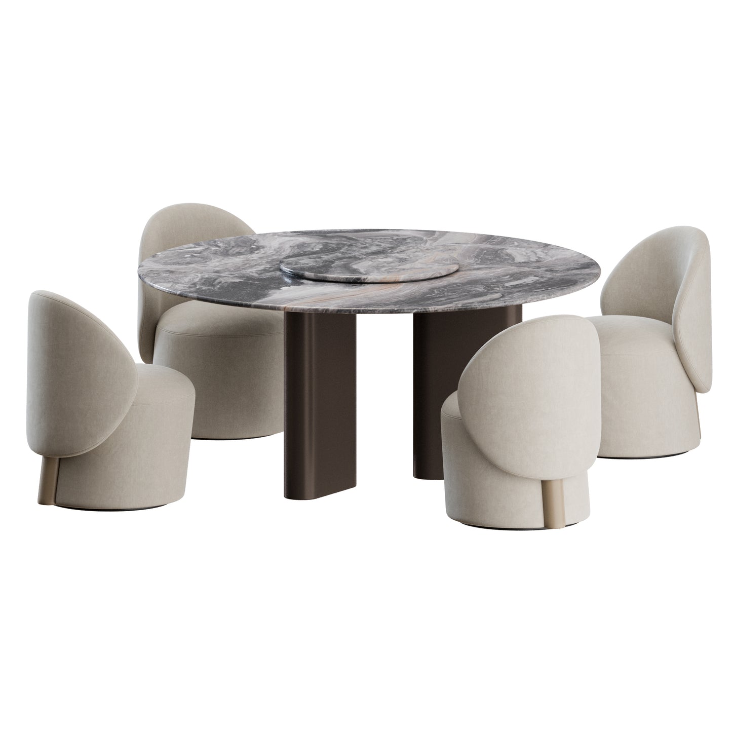 Alba Chair Onno Table by Giulio Marelli 3D Model