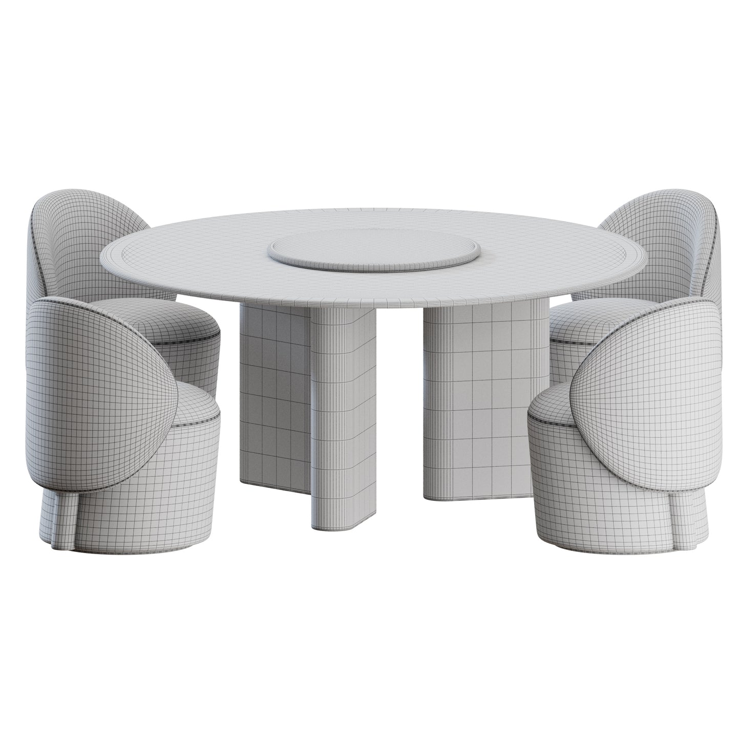 Alba Chair Onno Table by Giulio Marelli 3D Model