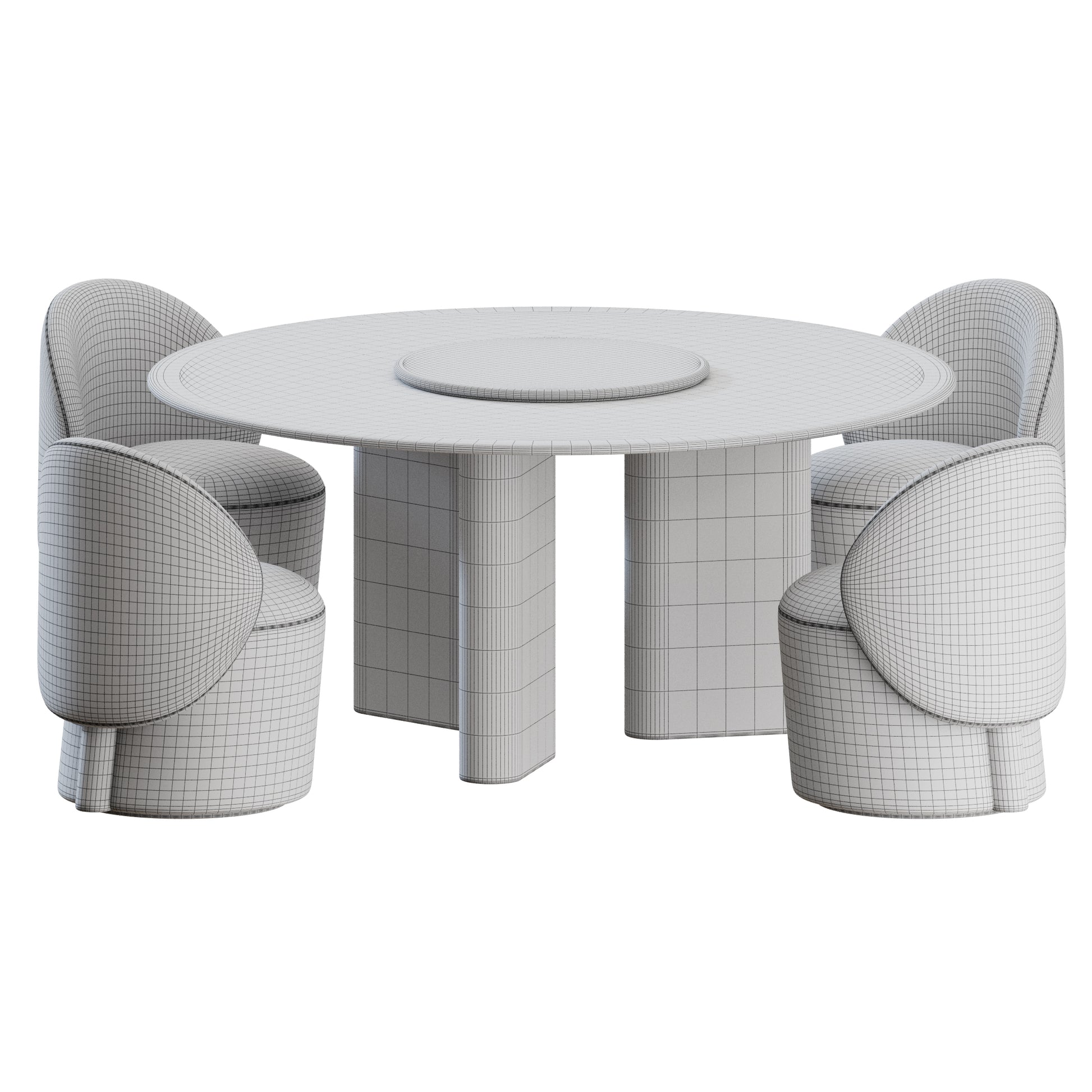 Alba Chair Onno Table by Giulio Marelli 3D Model