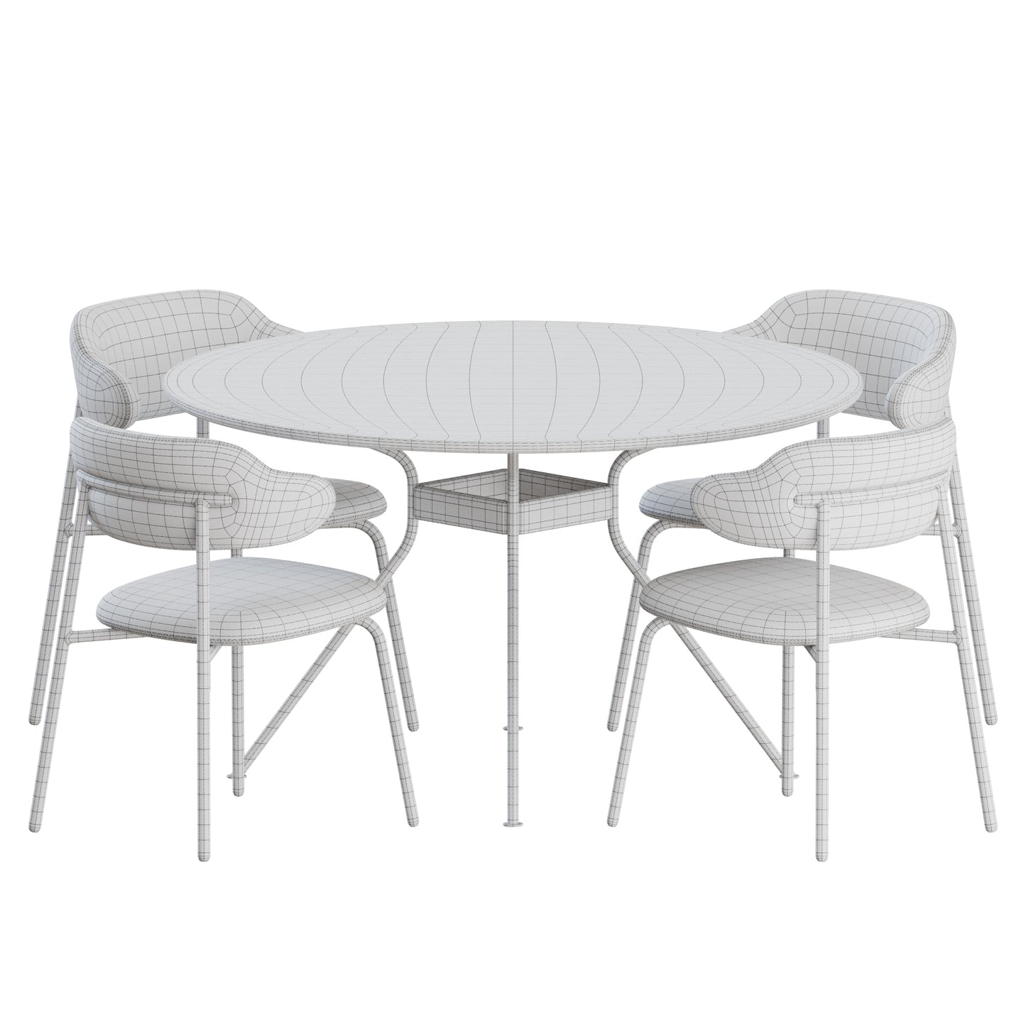 Aloa Dining Chair 02 + Beso Table Round By Artifort 3D model on Add Model