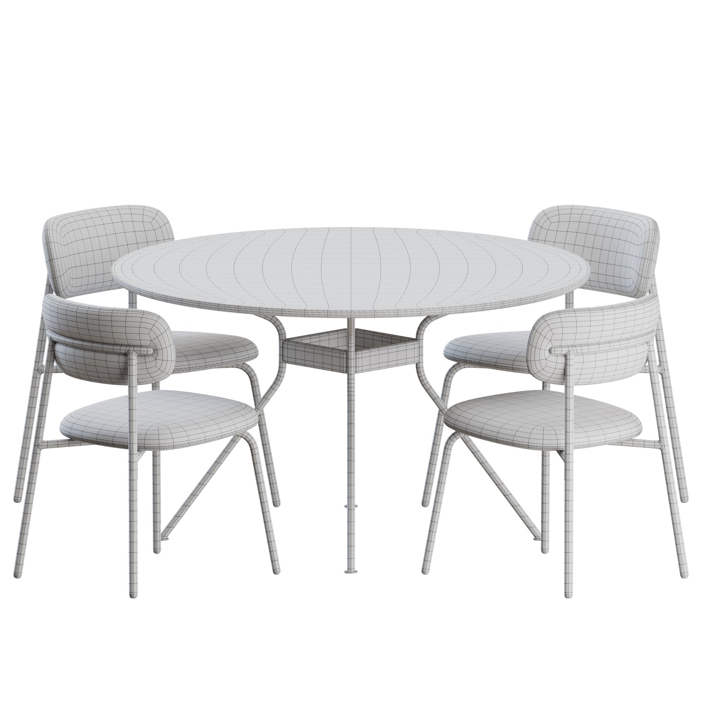 Aloa Dining Chair + Beso Table Round By Artifort 3D model on Add Model