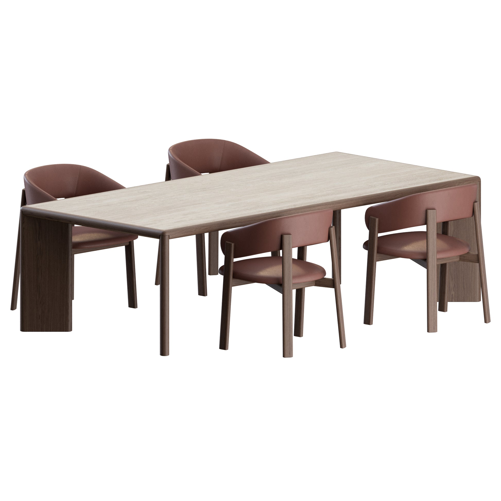 Alpha Chair Oshi Table by Bonaldo 3D Model