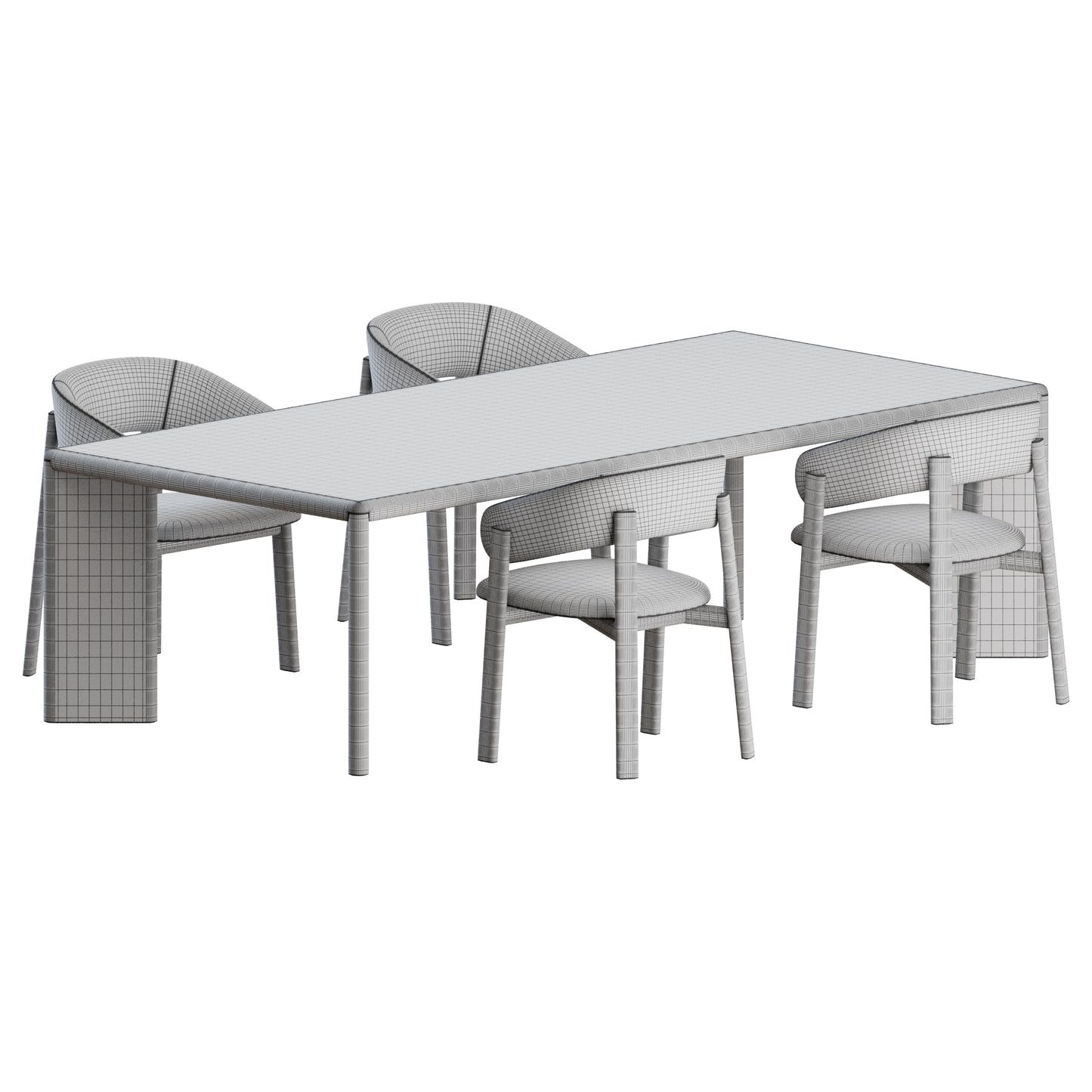 Alpha Chair Oshi Table by Bonaldo 3D Model