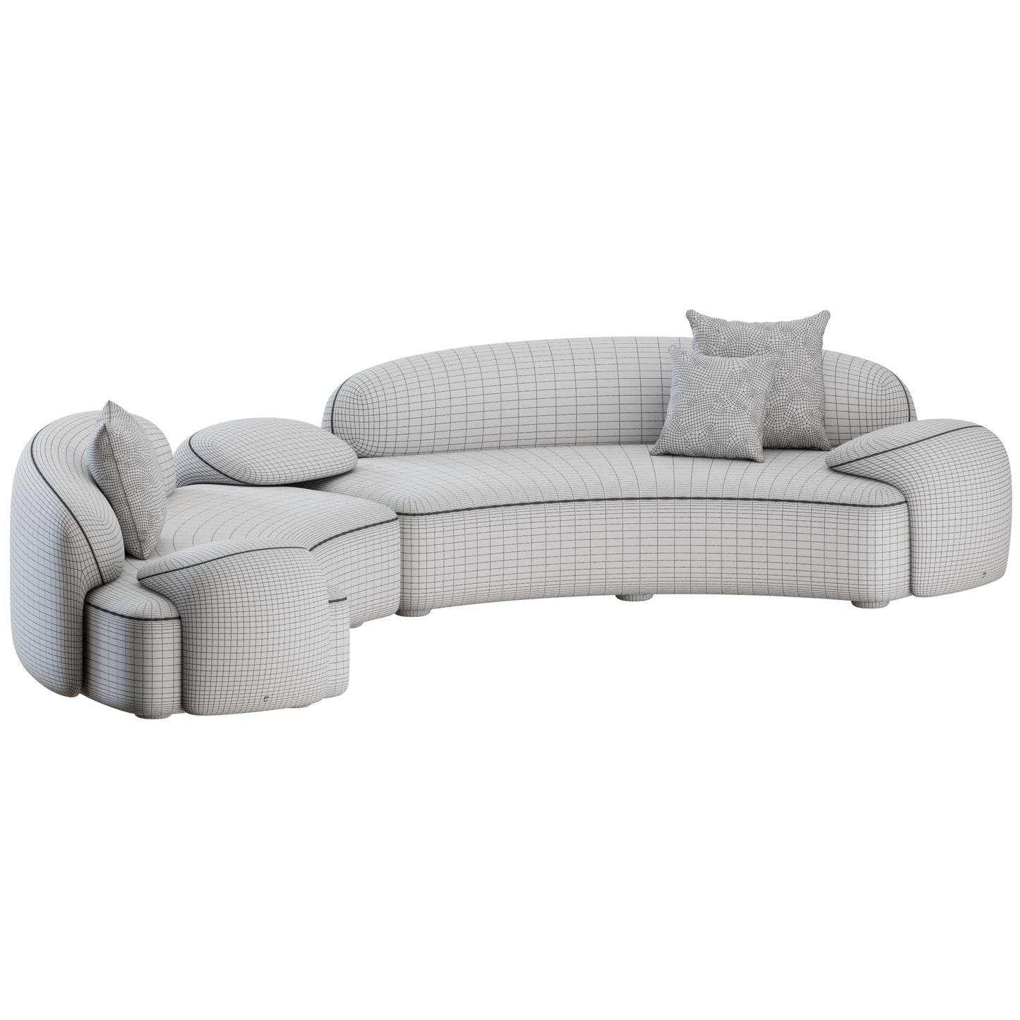 Ama Curved Sofa by Paolo Castelli 3D Model