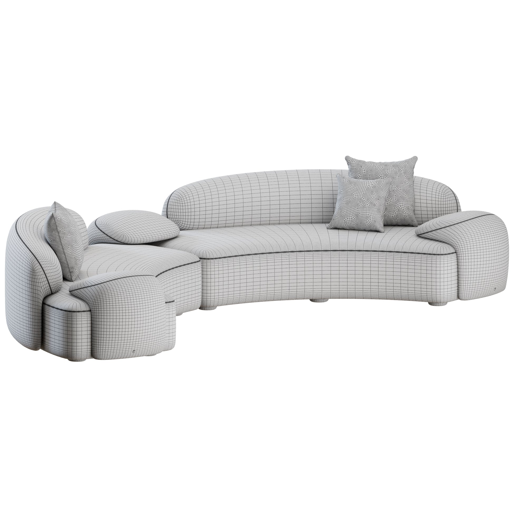 Ama Curved Sofa by Paolo Castelli 3D Model
