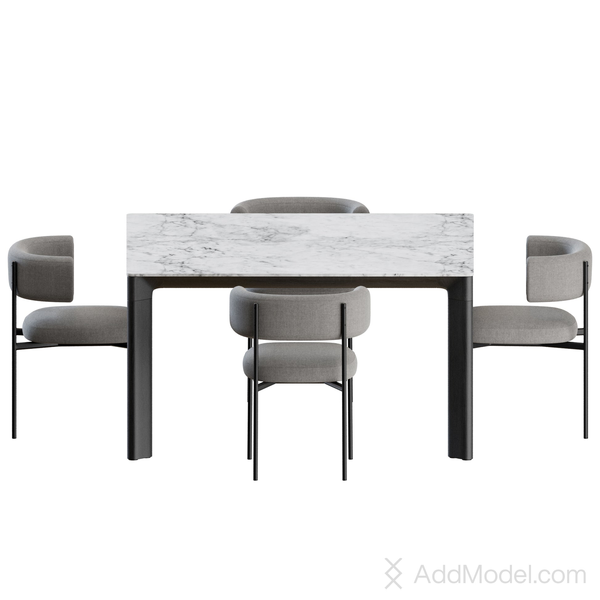 Amelie Chair and Planum Table By MIDJ 3D model on Add Model