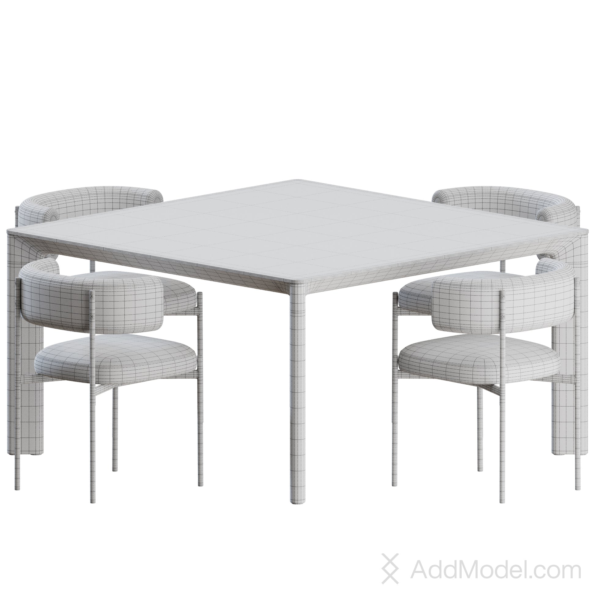 Amelie Chair and Planum Table By MIDJ 3D model on Add Model