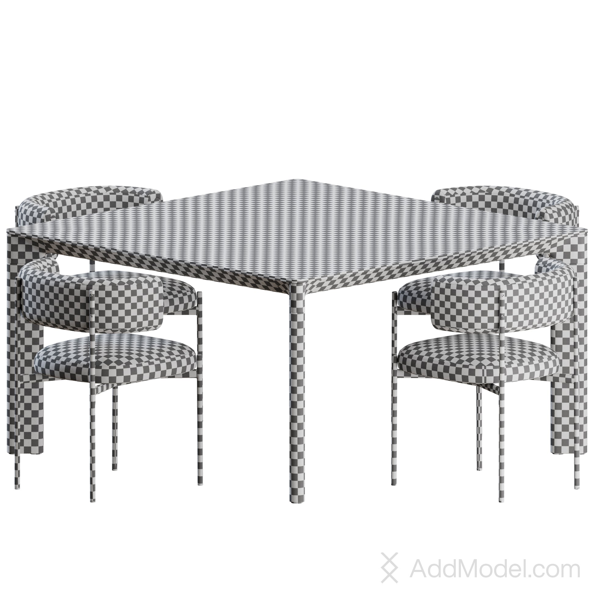 Amelie Chair and Planum Table By MIDJ 3D model on Add Model